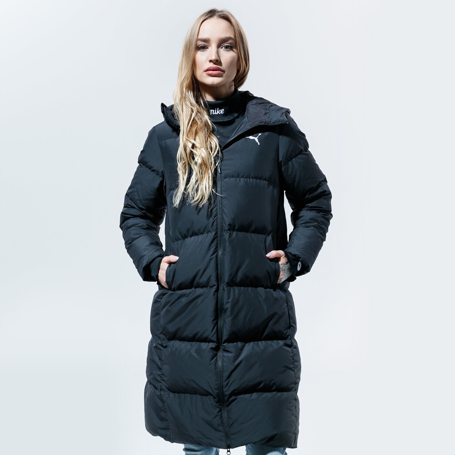Femei geacă de iarnă PUMA JACHETĂ DE IARNĂ LONG OVERSIZED DOWN COAT 58222301 Negru