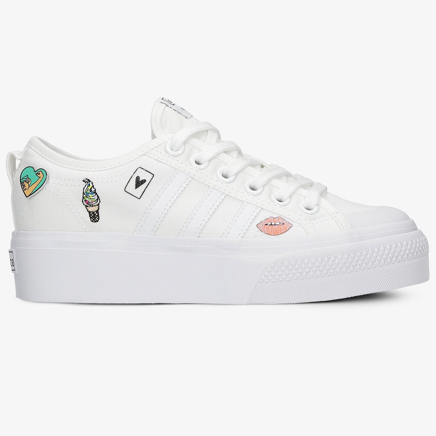 Copii pantofi sport ADIDAS NIZZA PLATFORM J FY2531 Alb