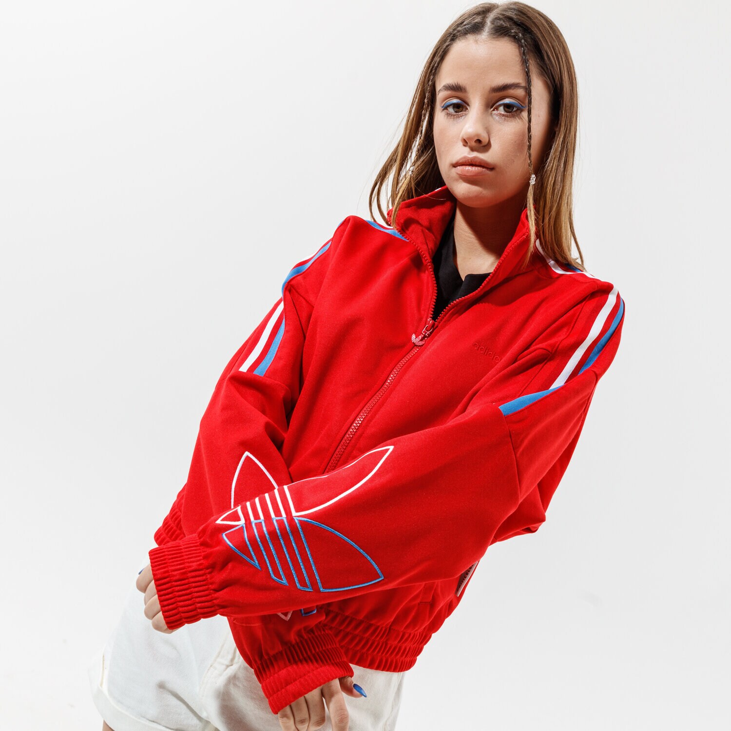 Femei bluză ADIDAS BLUZĂ TRACKTOP PB GN6982 Roșu