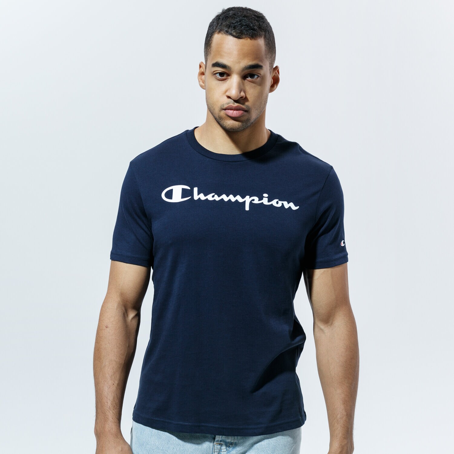 Bărbați tricou CHAMPION TRICOU CREWNECK TRICOU 214747BS501 Bleumarin