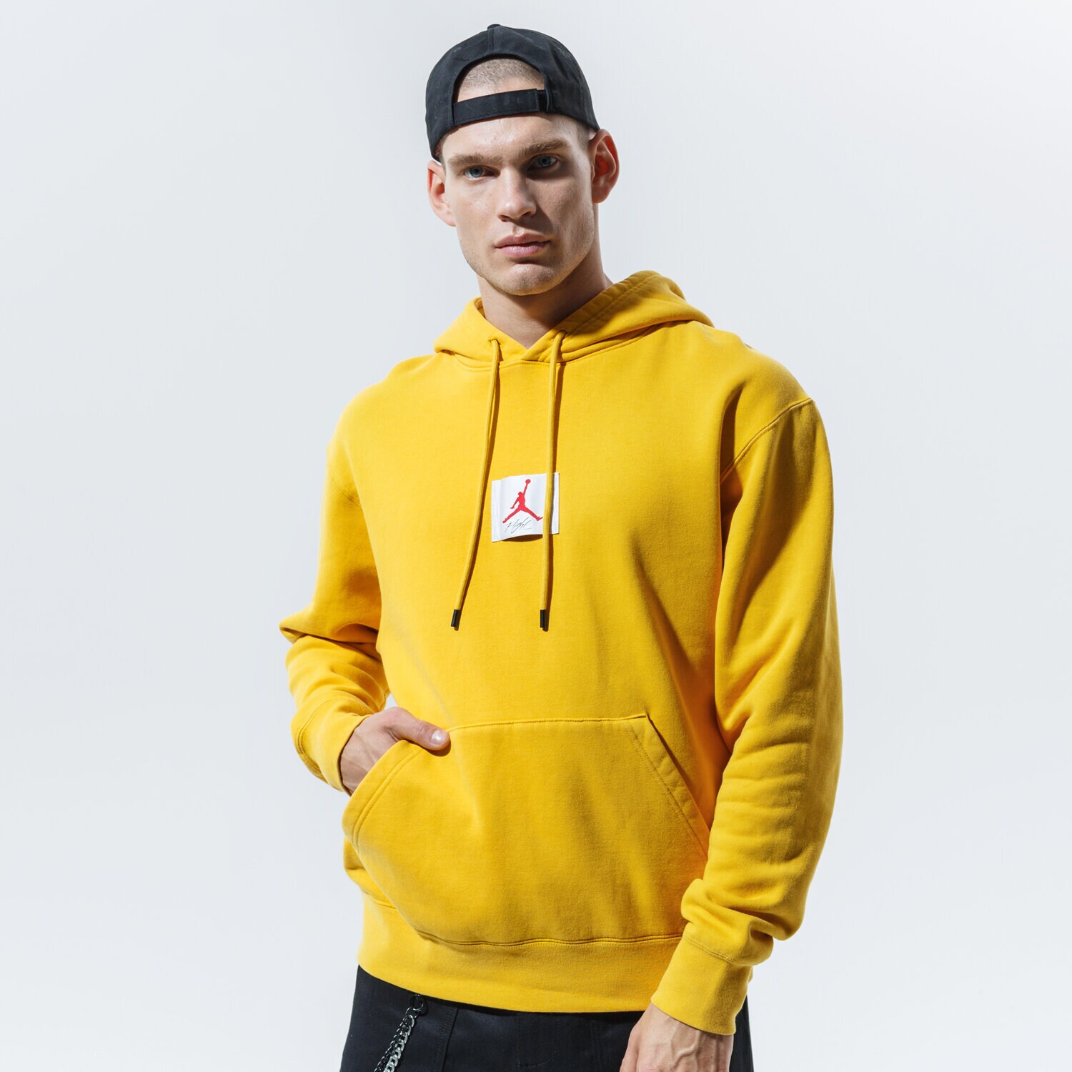 Bărbați bluză JORDAN BLUZĂ CU GLUGĂ M J FLIGHT FLEECE PO CK6468-711 Galben