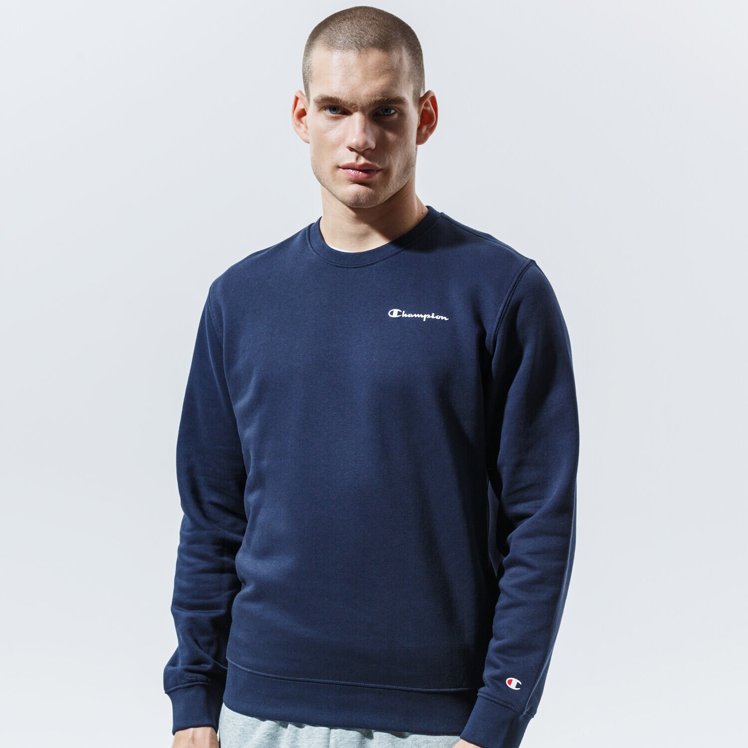 Bărbați bluză CHAMPION BLUZĂ CREWNECK SWEATSHIRT 214750BS501 Bleumarin