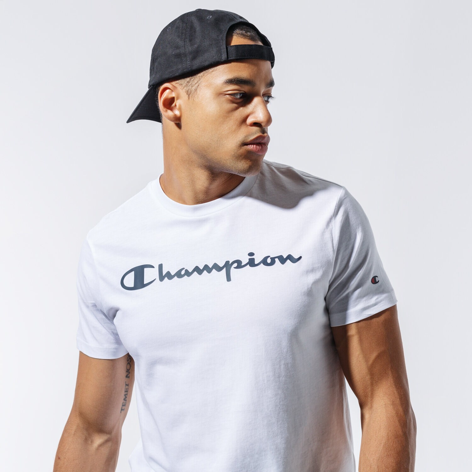 Bărbați tricou CHAMPION TRICOU CREWNECK TRICOU 214747WW001 Alb