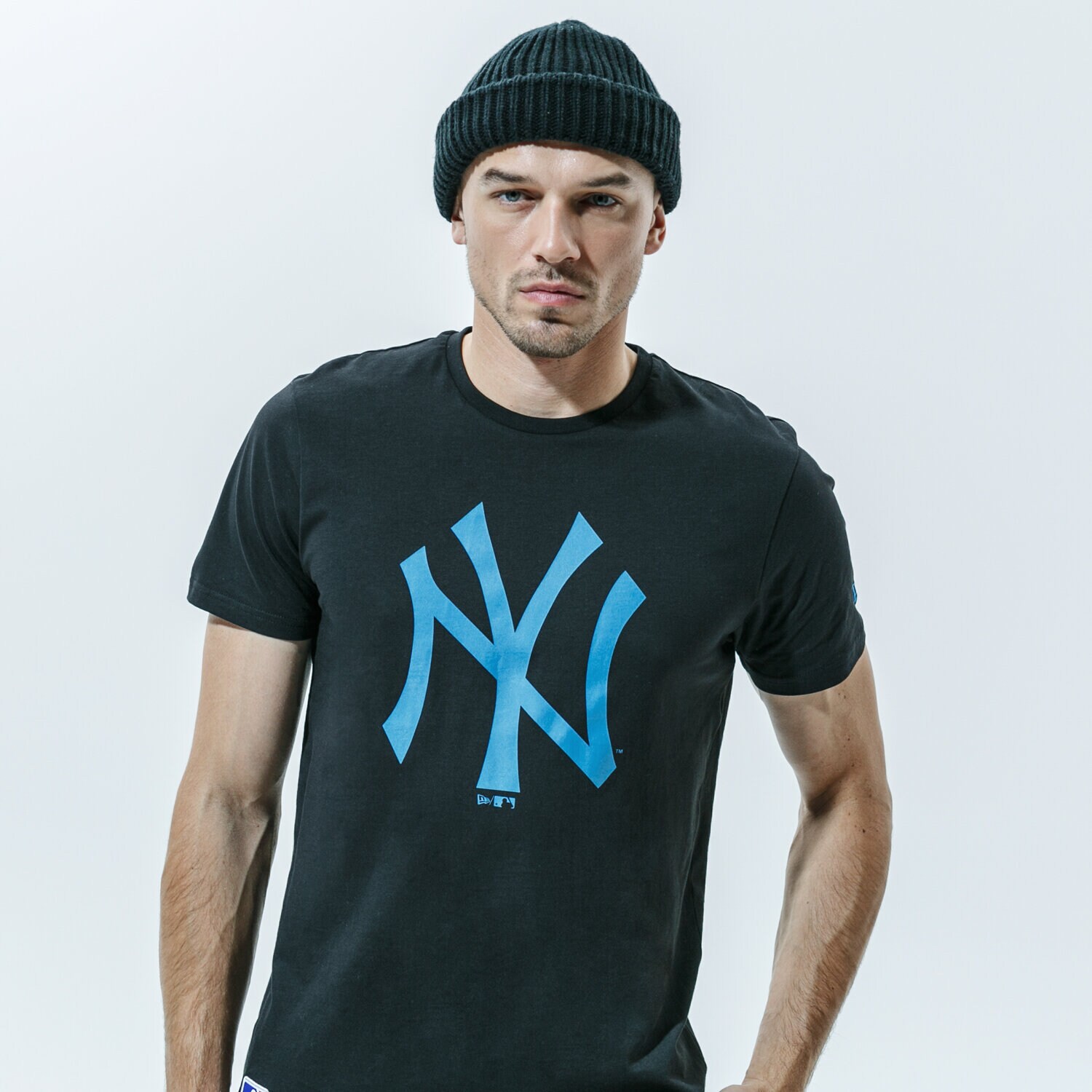 Bărbați tricou NEW ERA TRICOU MLB SEASONAL TEAM LOGO TEE NEYYAN BLKDTL 12485707 Negru
