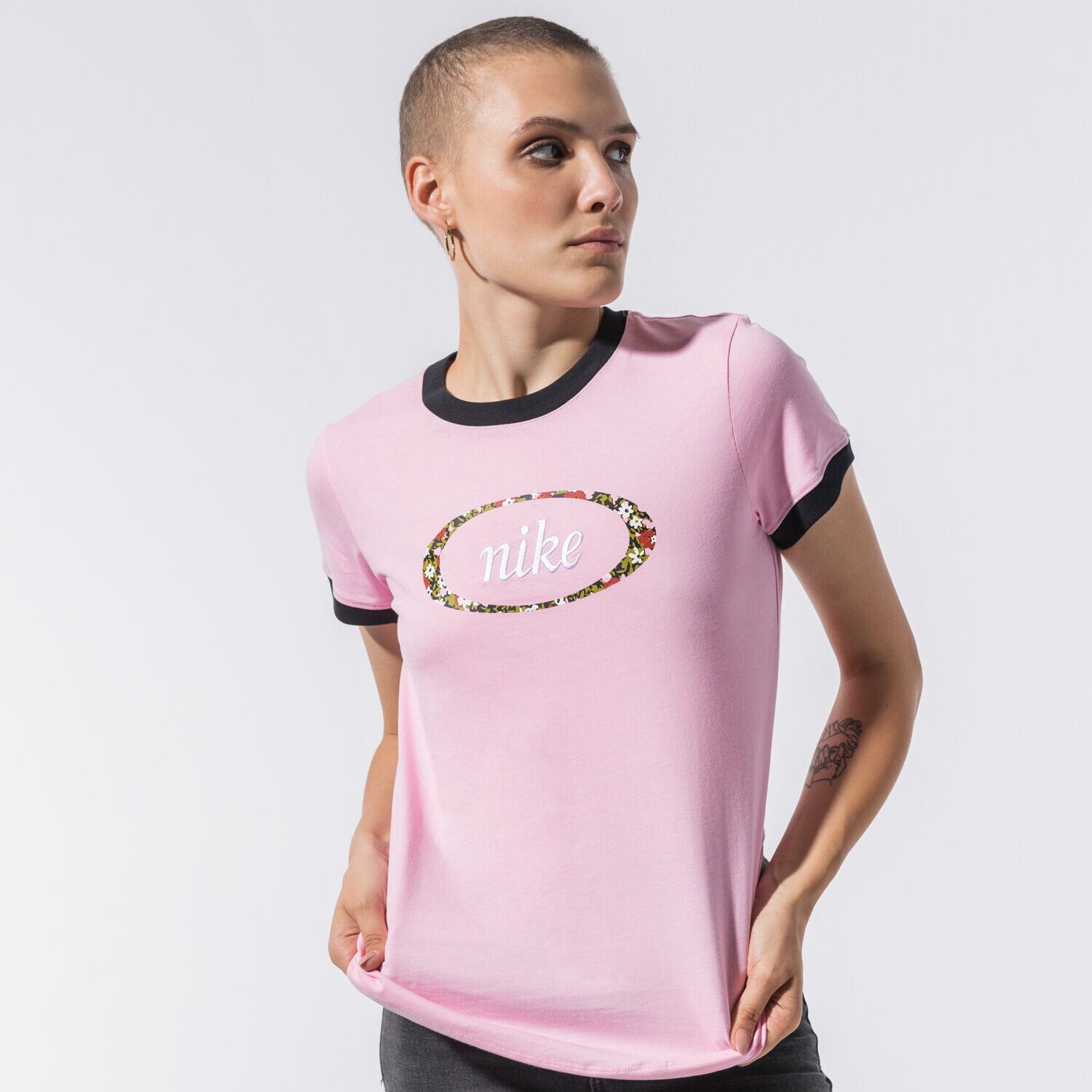 Femei tricou NIKE TRICOU W NSW TEE FEMME RINGER CV3763-654 Roz