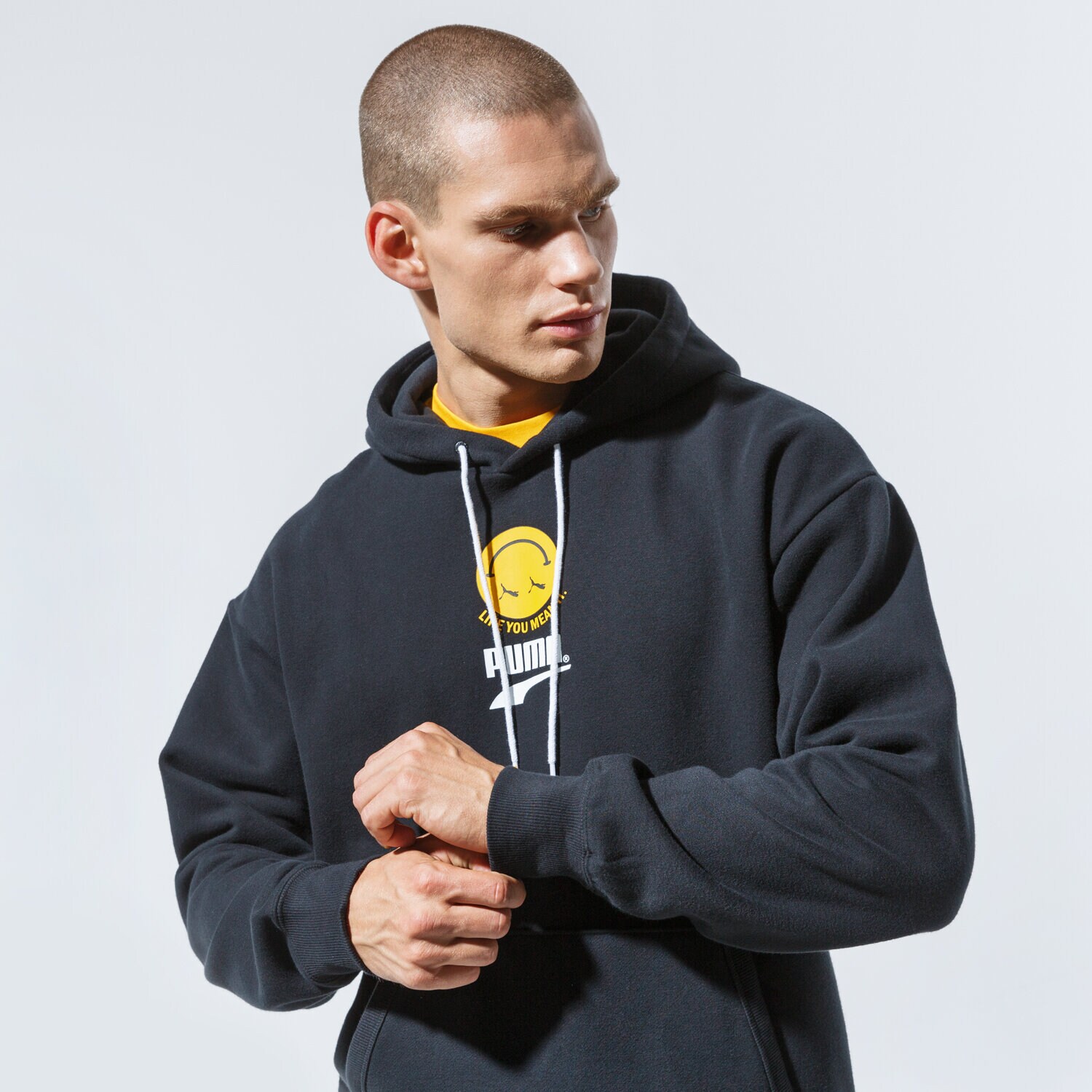 Bărbați bluză PUMA BLUZĂ CU GLUGĂ PUMA CLUB HOODIE 59879001 Negru