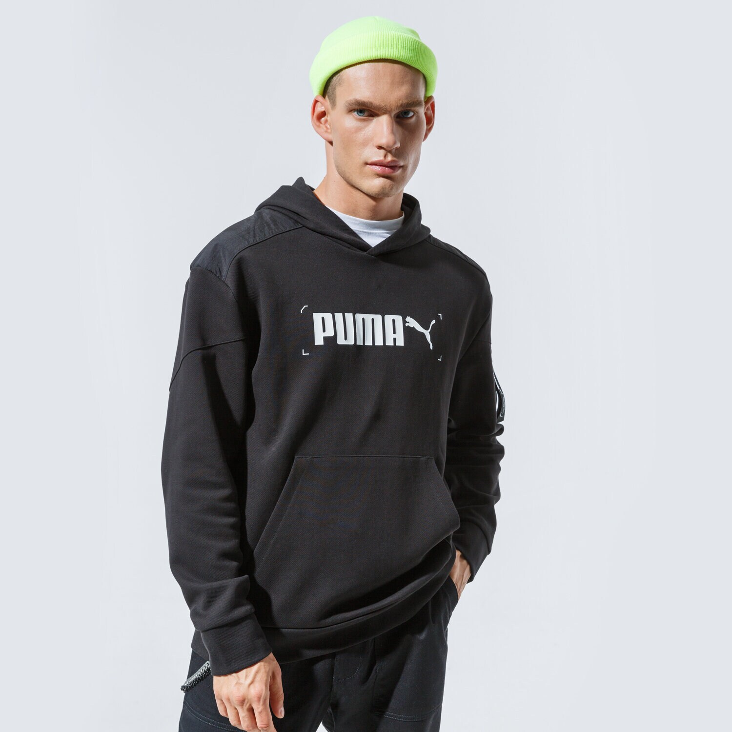 Bărbați bluză PUMA BLUZĂ CU GLUGĂ NU-TILITY HOODIE 58344101 Negru