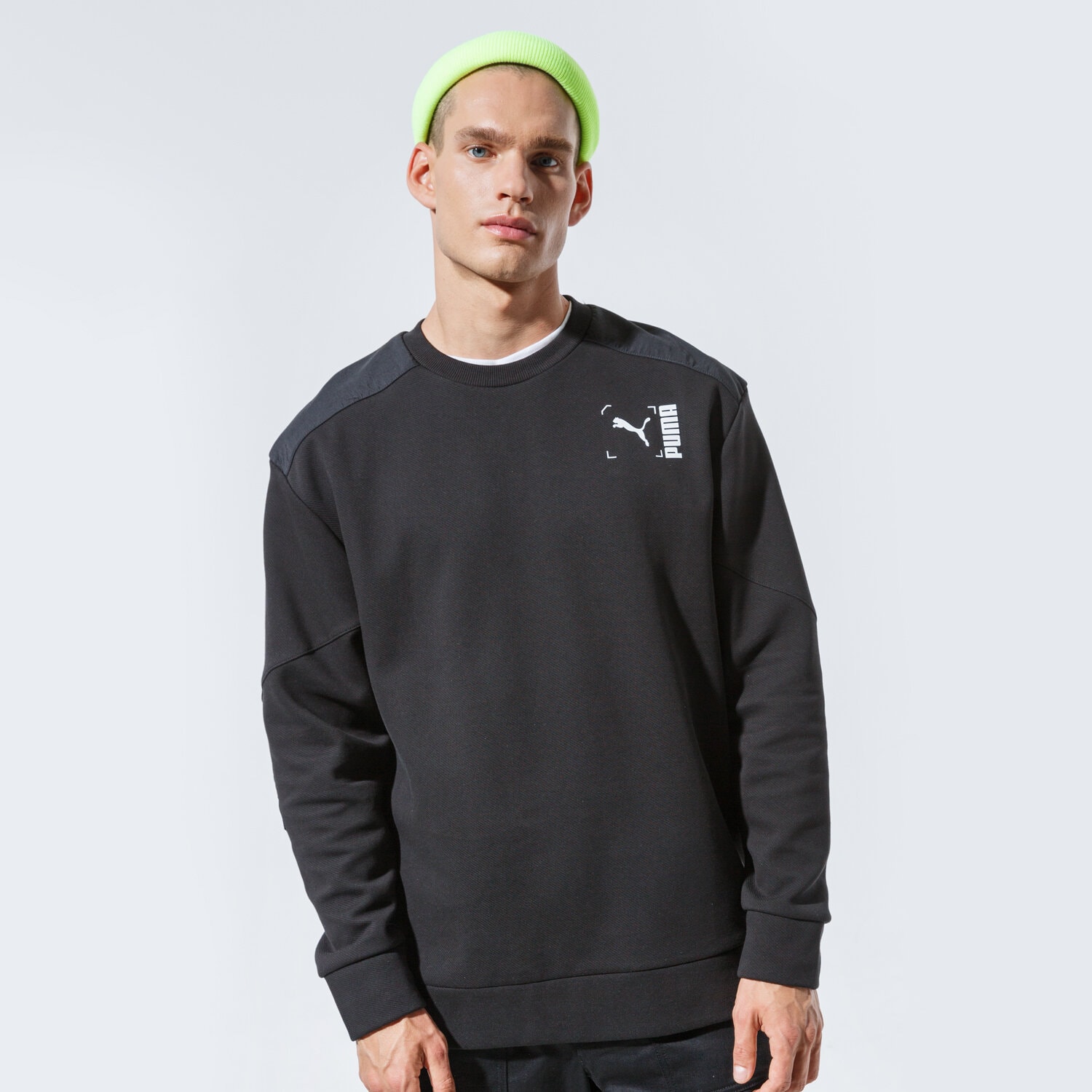 Bărbați bluză PUMA BLUZĂ NU-TILITY CREW 58344001 Negru