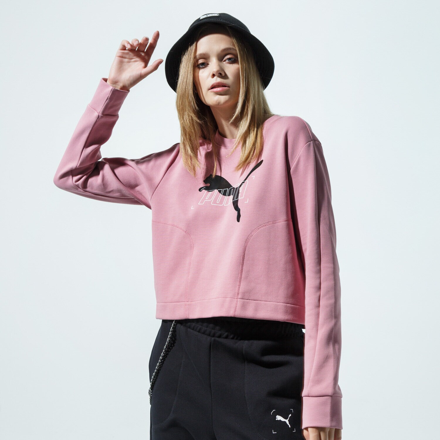 Femei bluză PUMA BLUZĂ NU-TILITY CREW 58355316 Roz