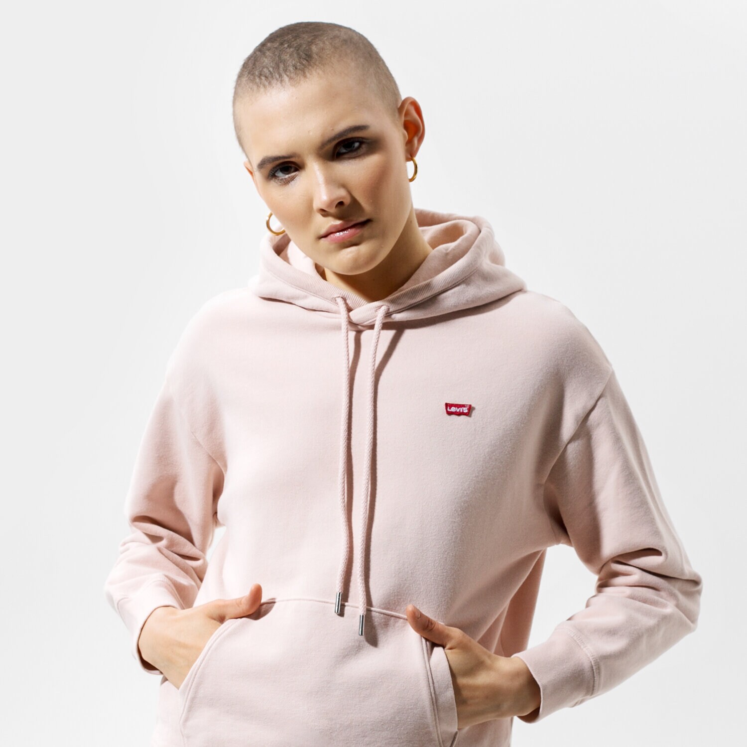 Femei bluză LEVI'S BLUZĂ CU GLUGĂ STANDARD HOODIE 24693-0004 Roz