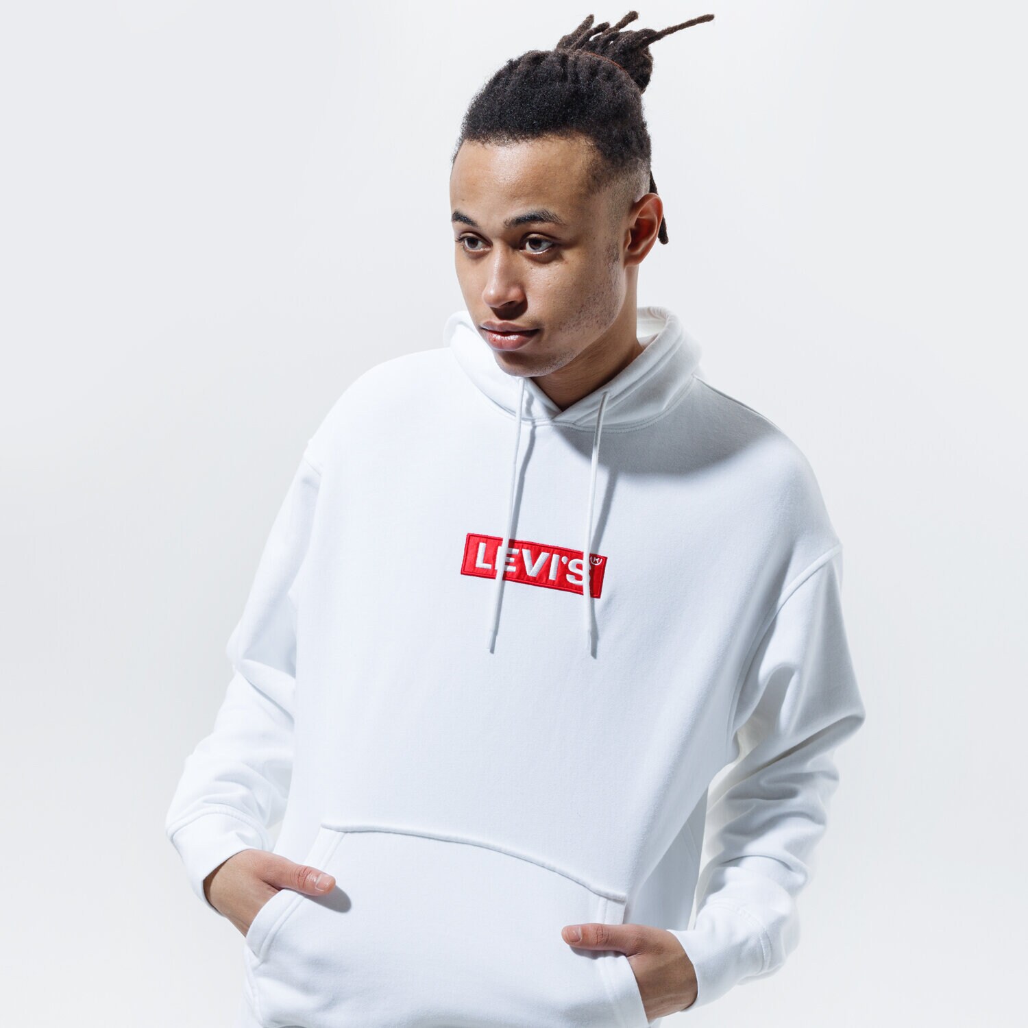 Bărbați bluză LEVI'S BLUZĂ CU GLUGĂ RELAXED GRAPHIC HOODIE 72632-0022 Alb