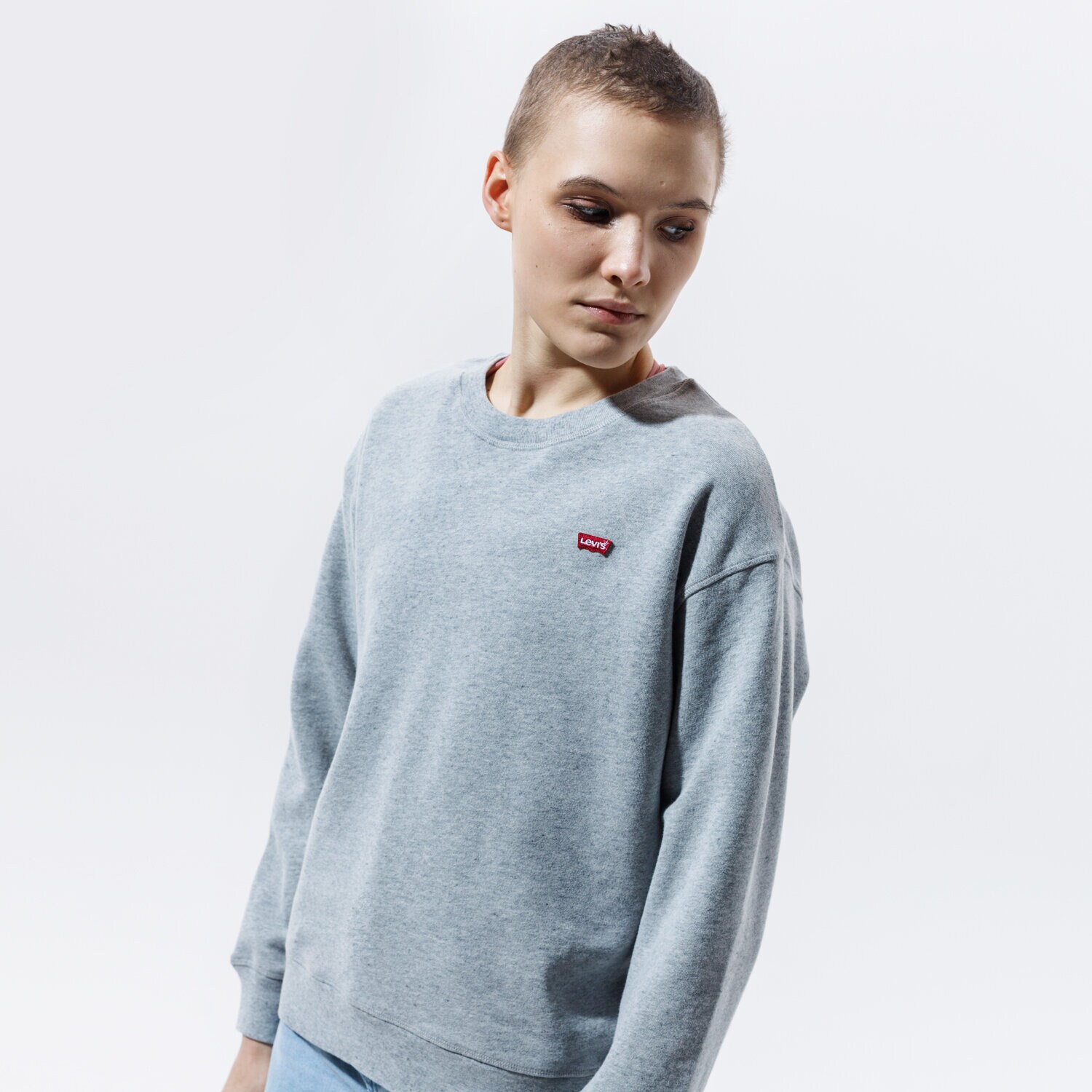 Femei bluză LEVI'S BLUZĂ STANDARD CREW 24688-0000 Gri