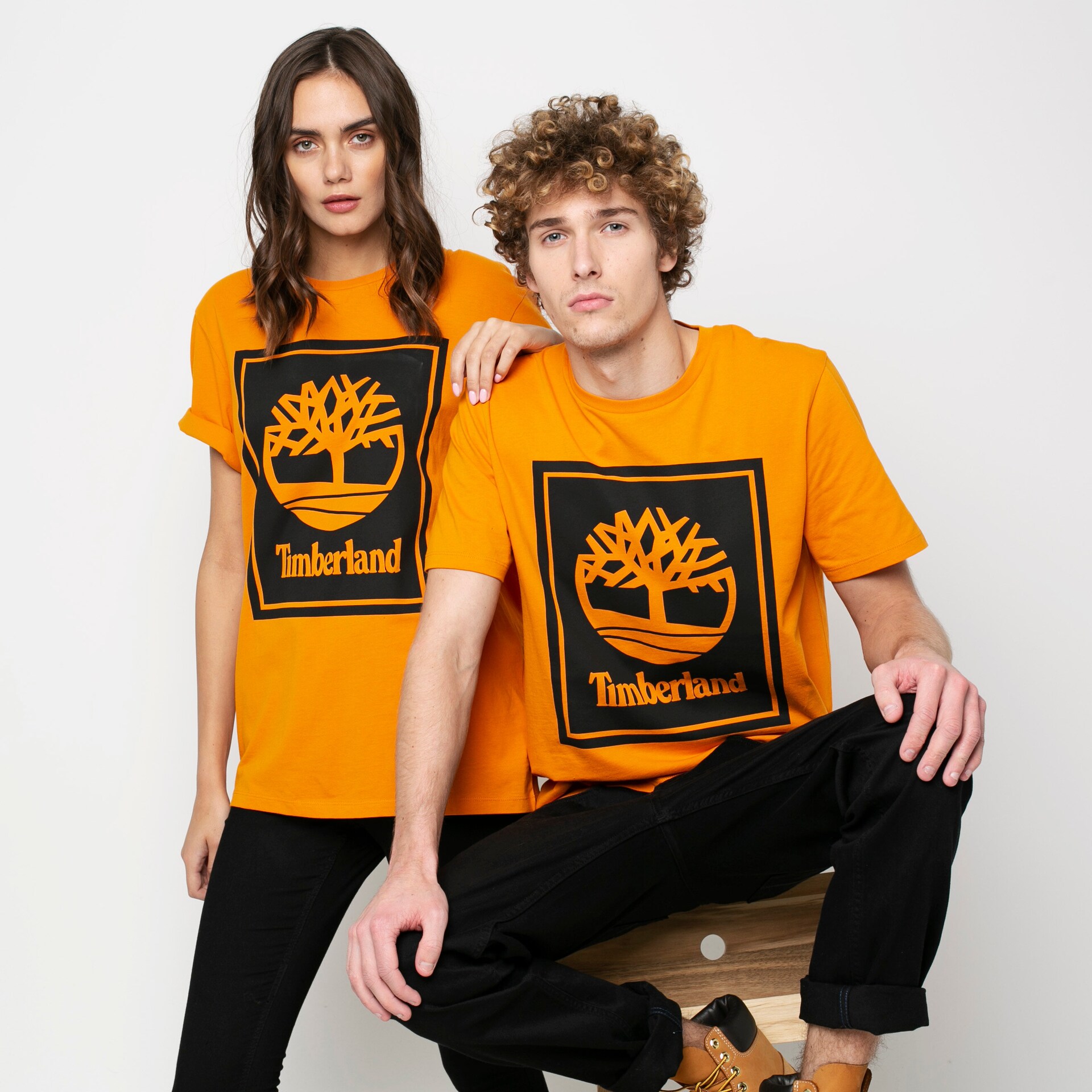 Bărbați tricou TIMBERLAND TRICOU YC SS STACK LOGO TEE STACK LOGO TEE TB0A2AJ1AR81 Galben Muștar