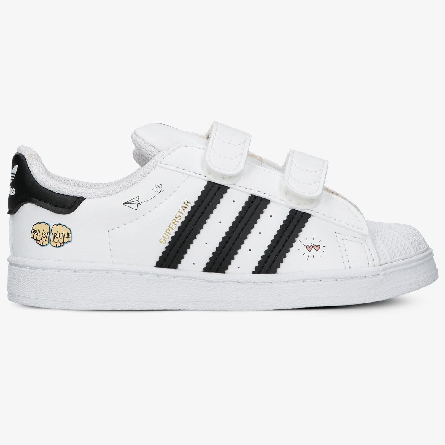 Copii pantofi sport ADIDAS SUPERSTAR CF I  FZ0619 Alb