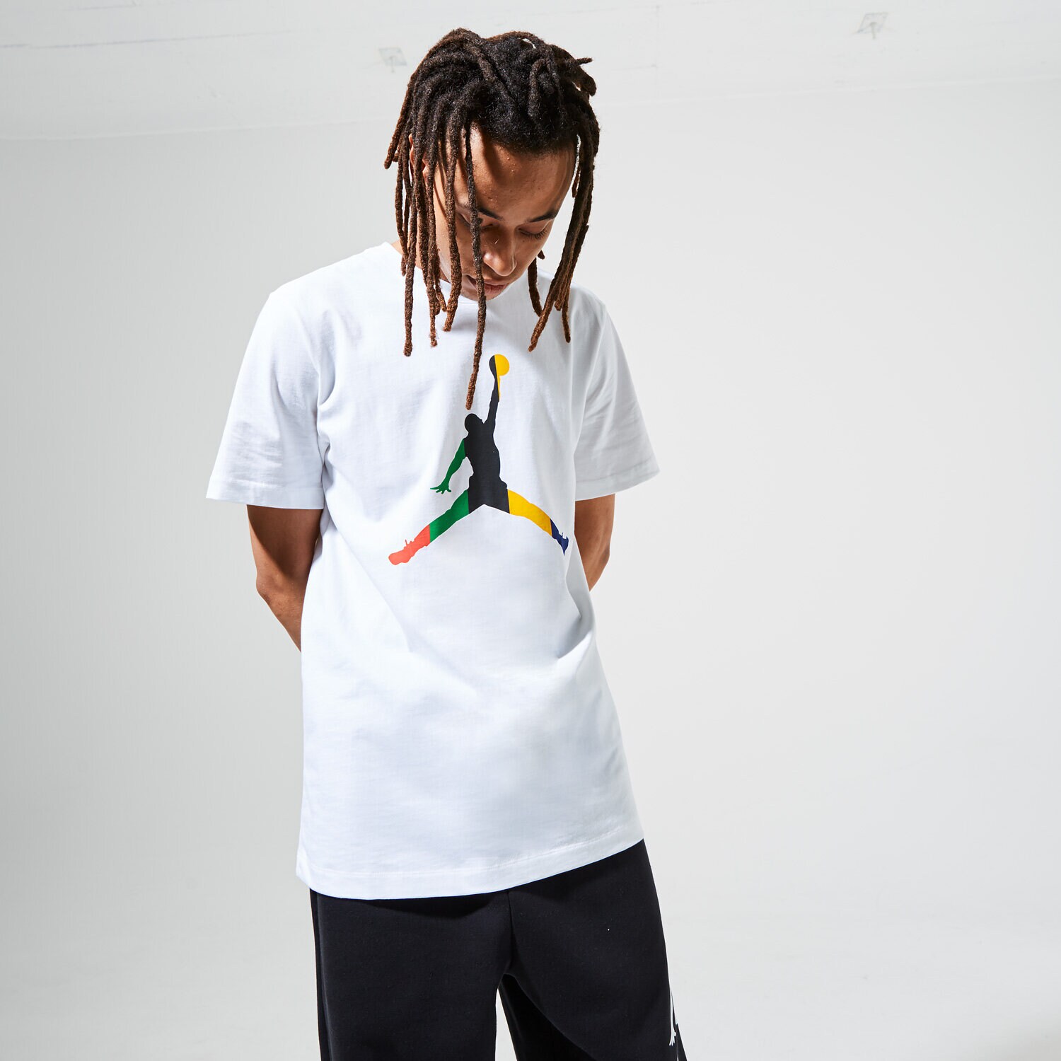 Bărbați tricou JORDAN TRICOU M J SPRT DNA JUMPMAN SS CREW CU1974-100 Alb