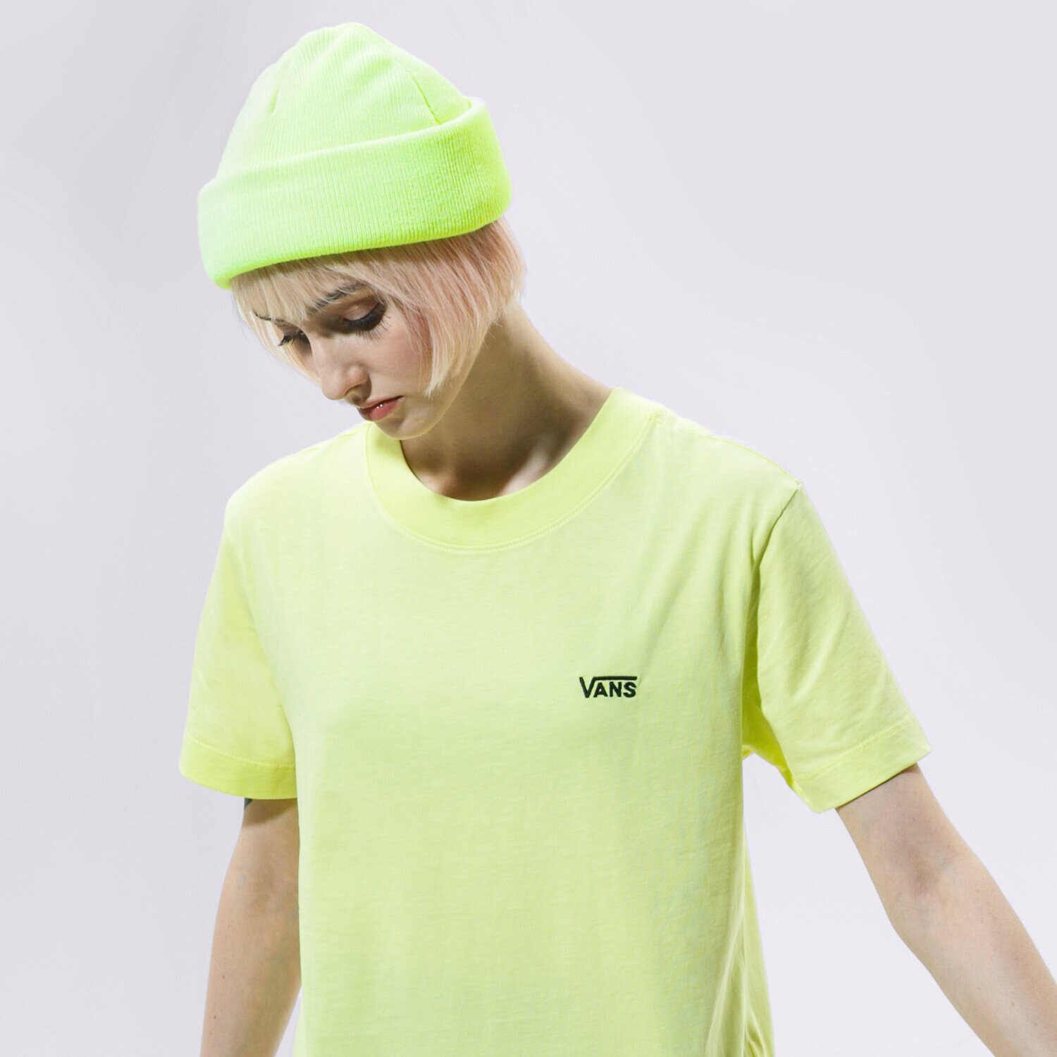 Femei tricou VANS TRICOU WM JUNIOR V BOXY SUNNY LIME VN0A4MFLTCY1 Galben
