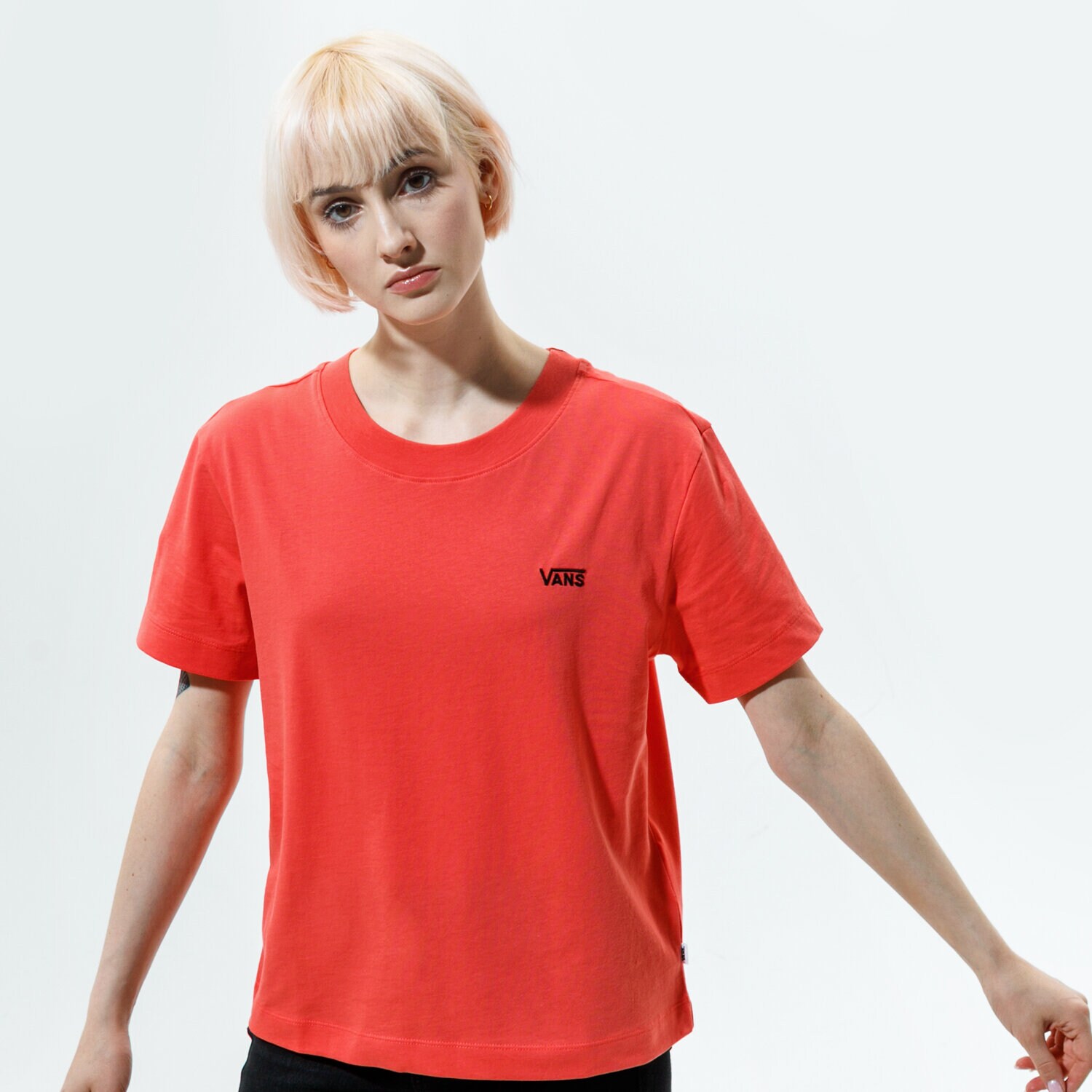 Femei tricou VANS TRICOU WM JUNIOR V BOXY HOT CORAL VN0A4MFLLM31 Portocaliu