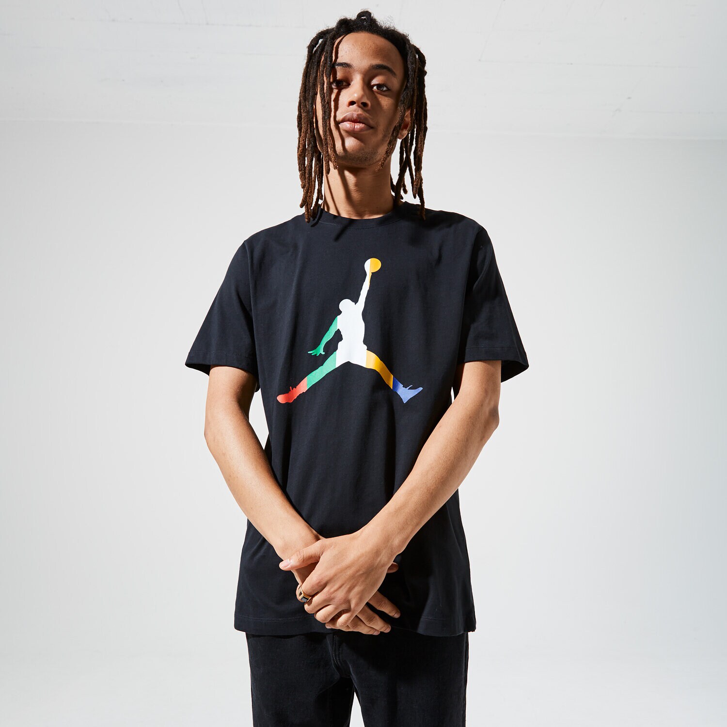 Bărbați tricou JORDAN TRICOU M J SPRT DNA JUMPMAN SS CREW CU1974-010 Negru