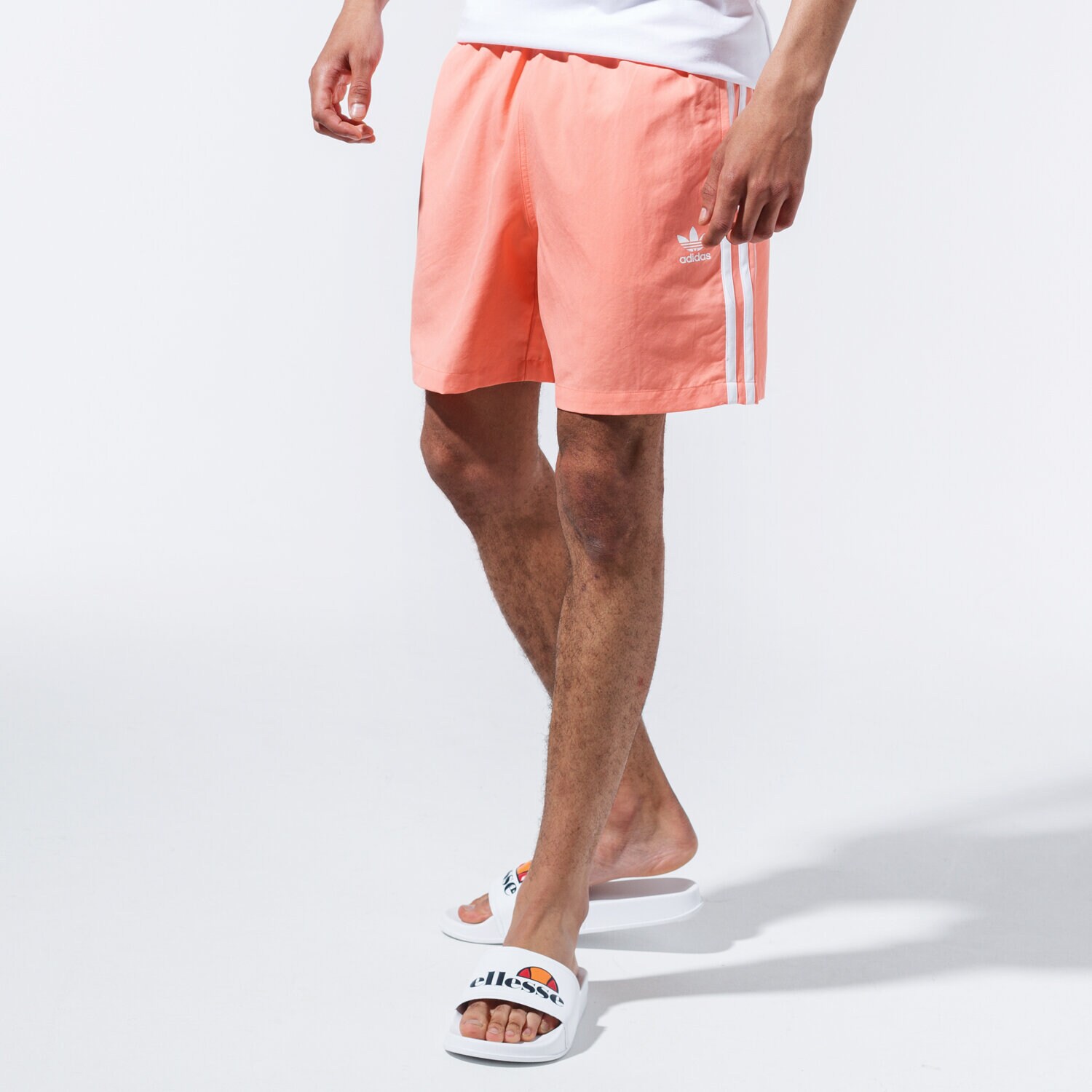 Femei pantaloni scurți ADIDAS PANTALONI SCURȚI 3 STRIPE SWIMS FM9877 Portocaliu