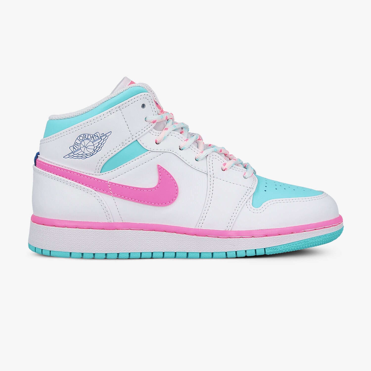 Copii pantofi sport AIR JORDAN 1 MID 555112-102 Alb