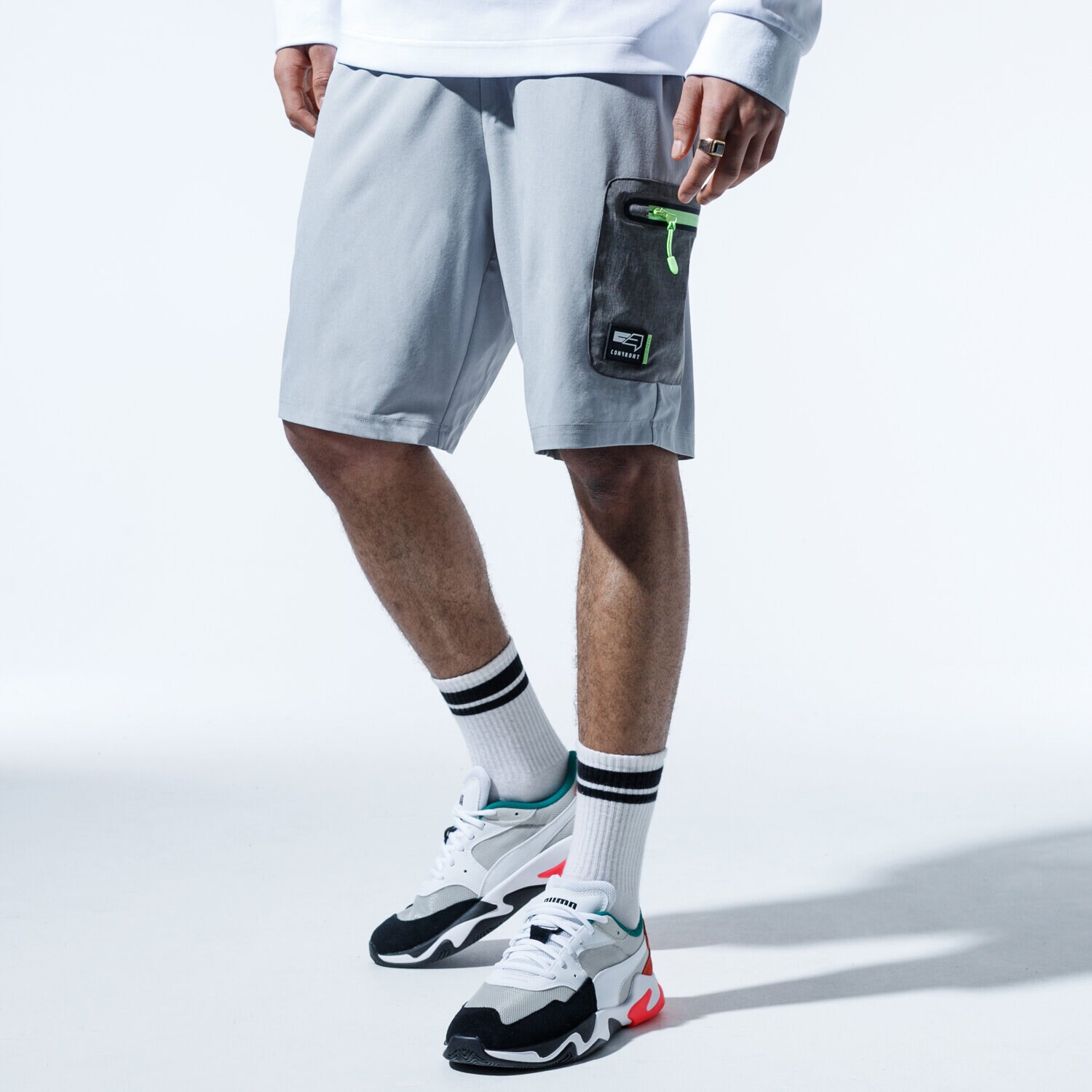 Femei pantaloni scurți CONFRONT PANTALONI SCURȚI LONG BEACH CF120SZM35002 Gri