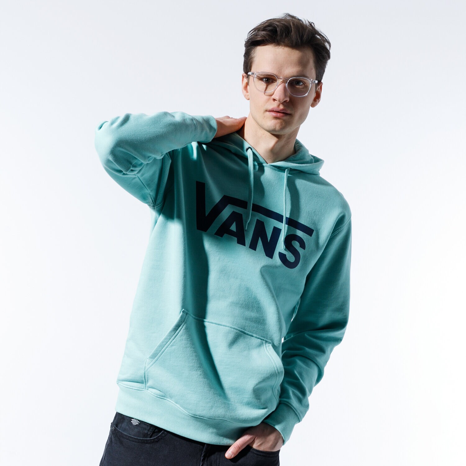 Bărbați bluză VANS BLUZĂ CU GLUGĂ VANS CLASSIC PO HOODIE II VN0A456BYJC1 Verde