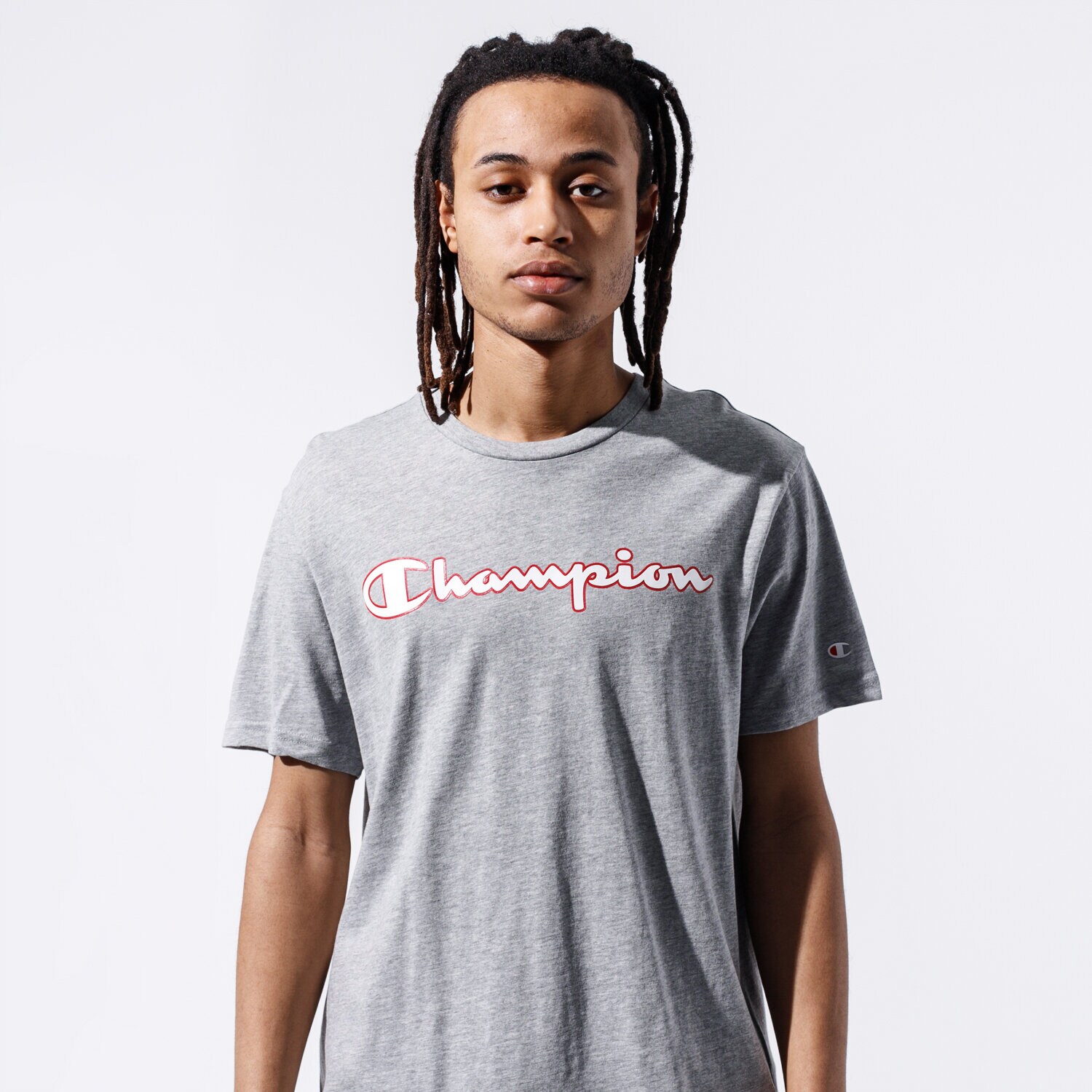 Bărbați tricou CHAMPION TRICOU LOGO TEE 215280EM006 Gri