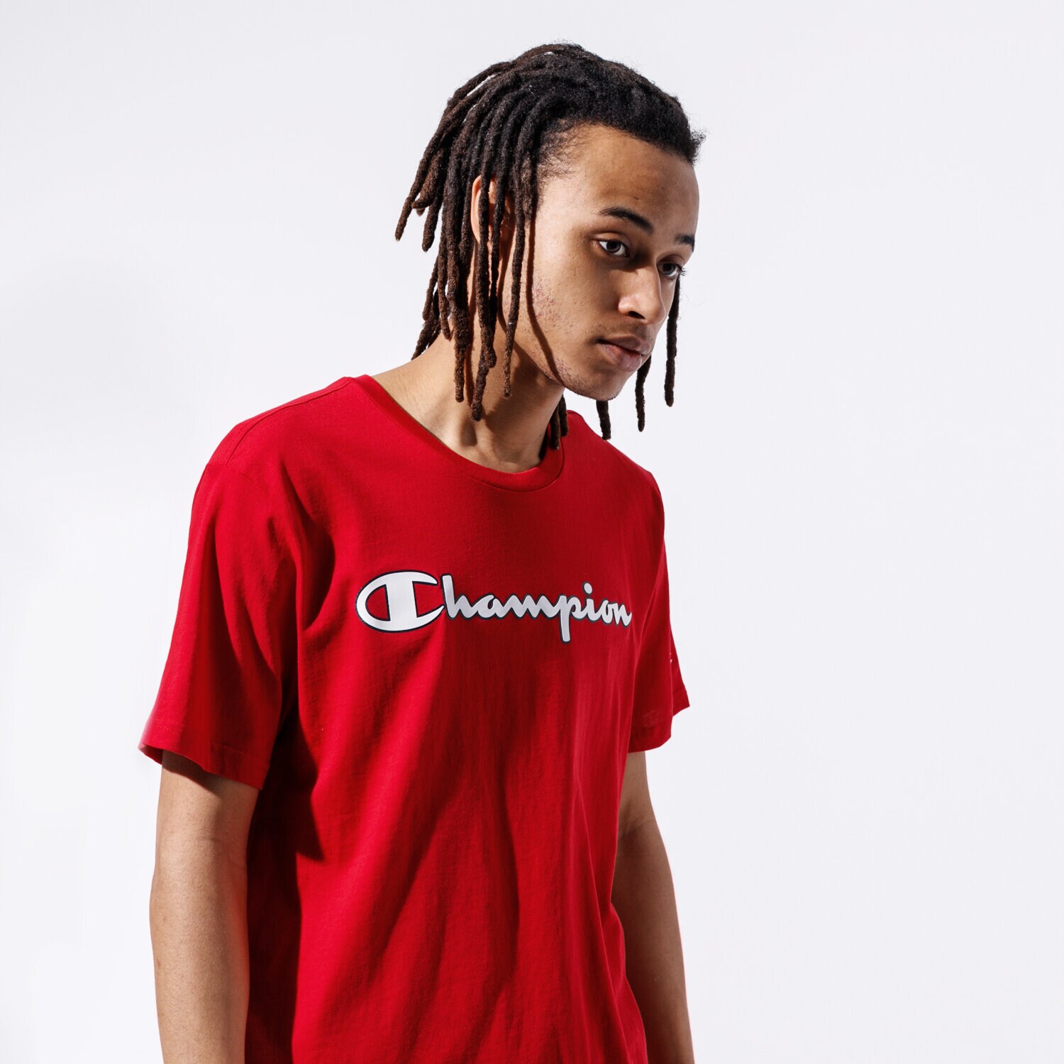 Bărbați tricou CHAMPION TRICOU LOGO TEE 215280RS001 Roșu