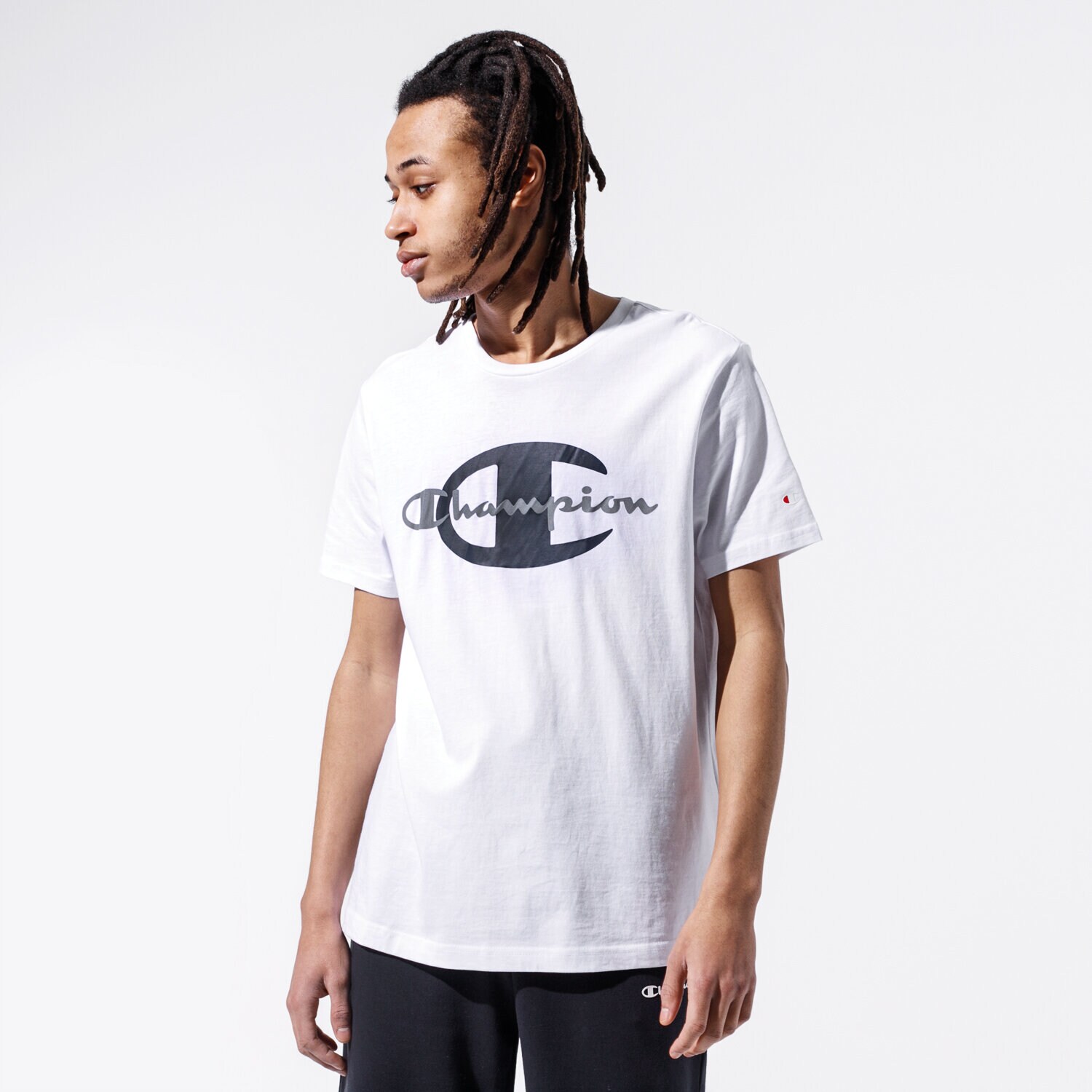 Bărbați tricou CHAMPION TRICOU BIG LOGO TEE 215278WW001 Alb