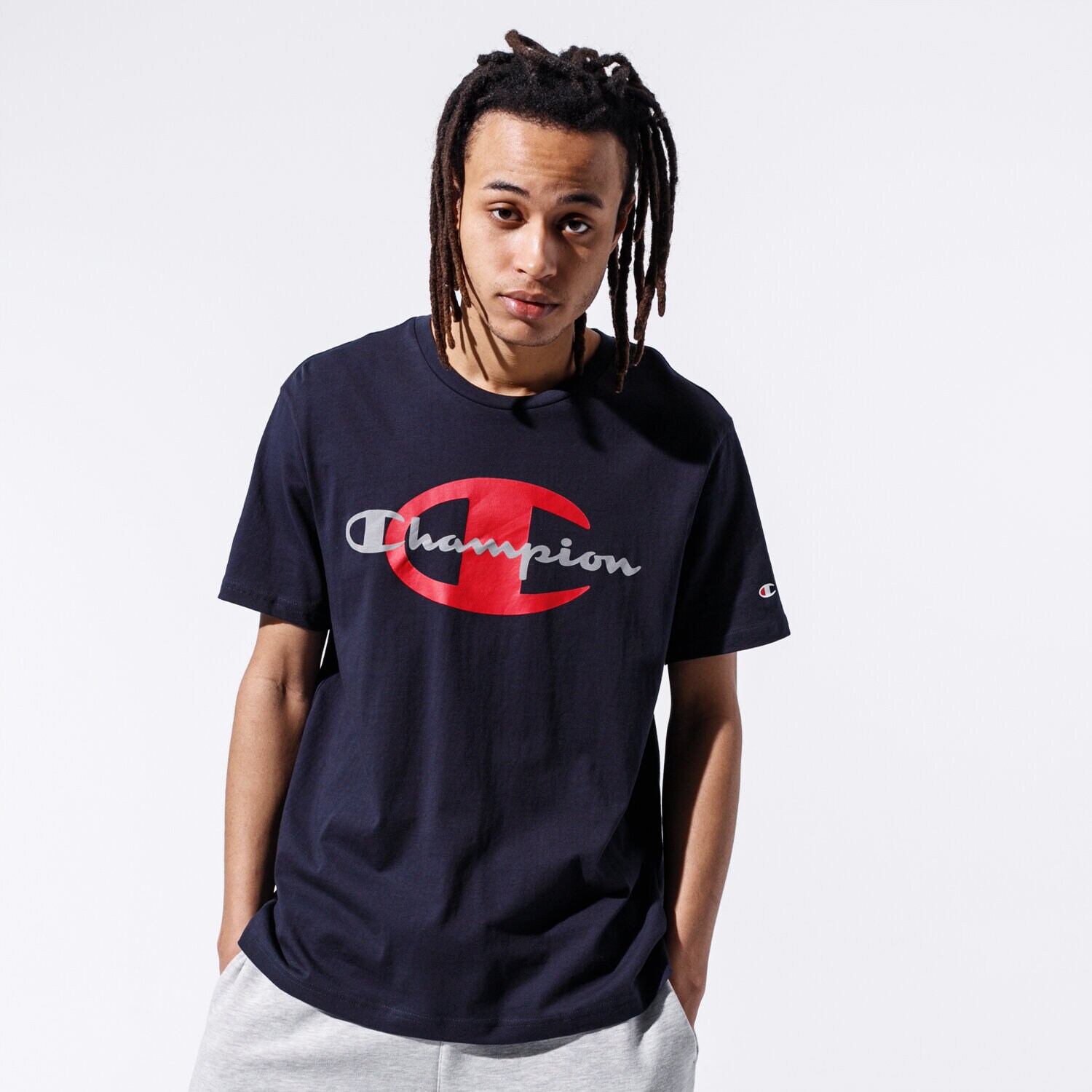 Bărbați tricou CHAMPION TRICOU BIG LOGO TEE 215278BS501 Bleumarin