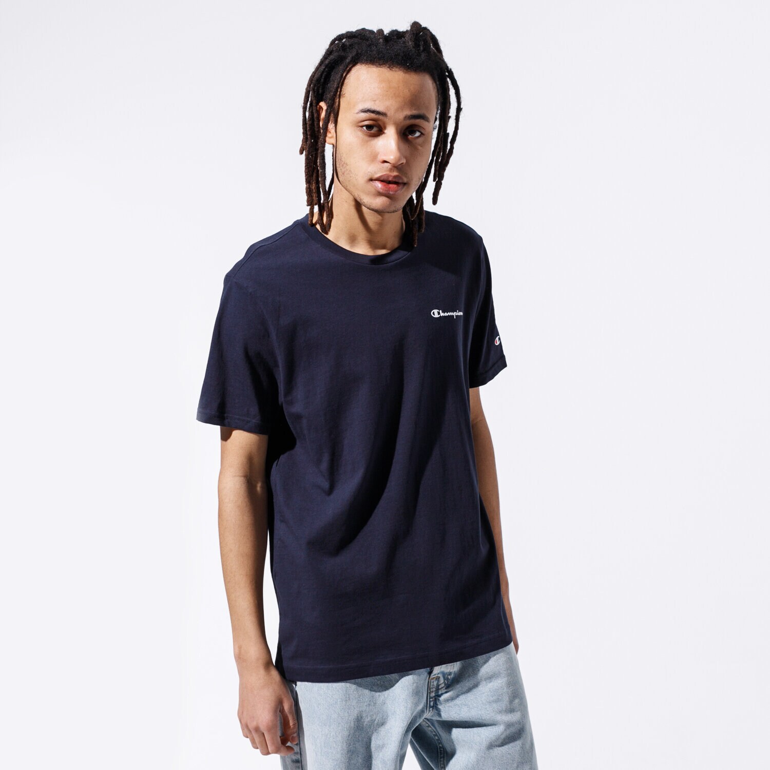 Bărbați tricou CHAMPION TRICOU BASIC TEE 214534BS501 Bleumarin