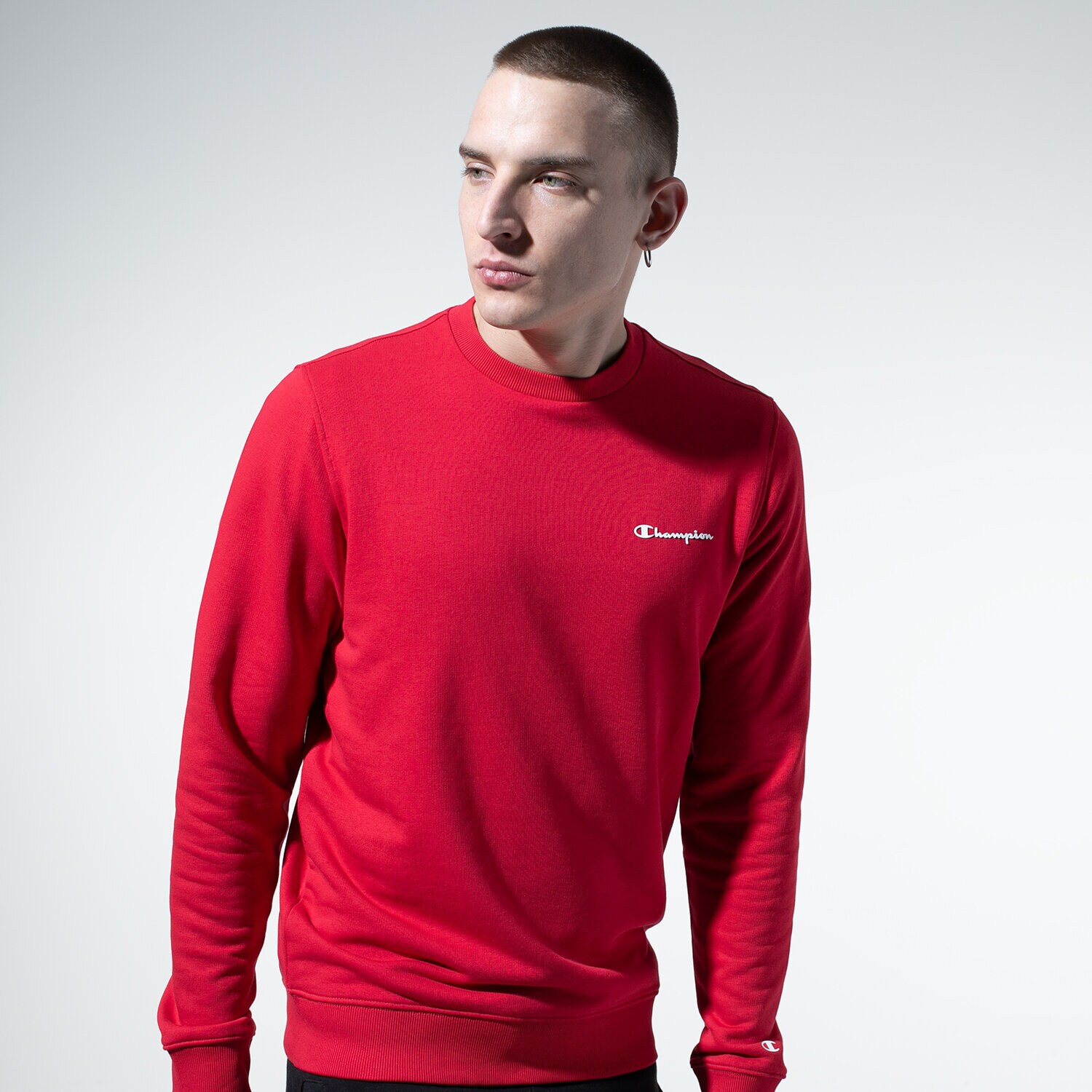 Bărbați bluză CHAMPION BLUZĂ BASIC CREWNECK 215493RS001 Roșu