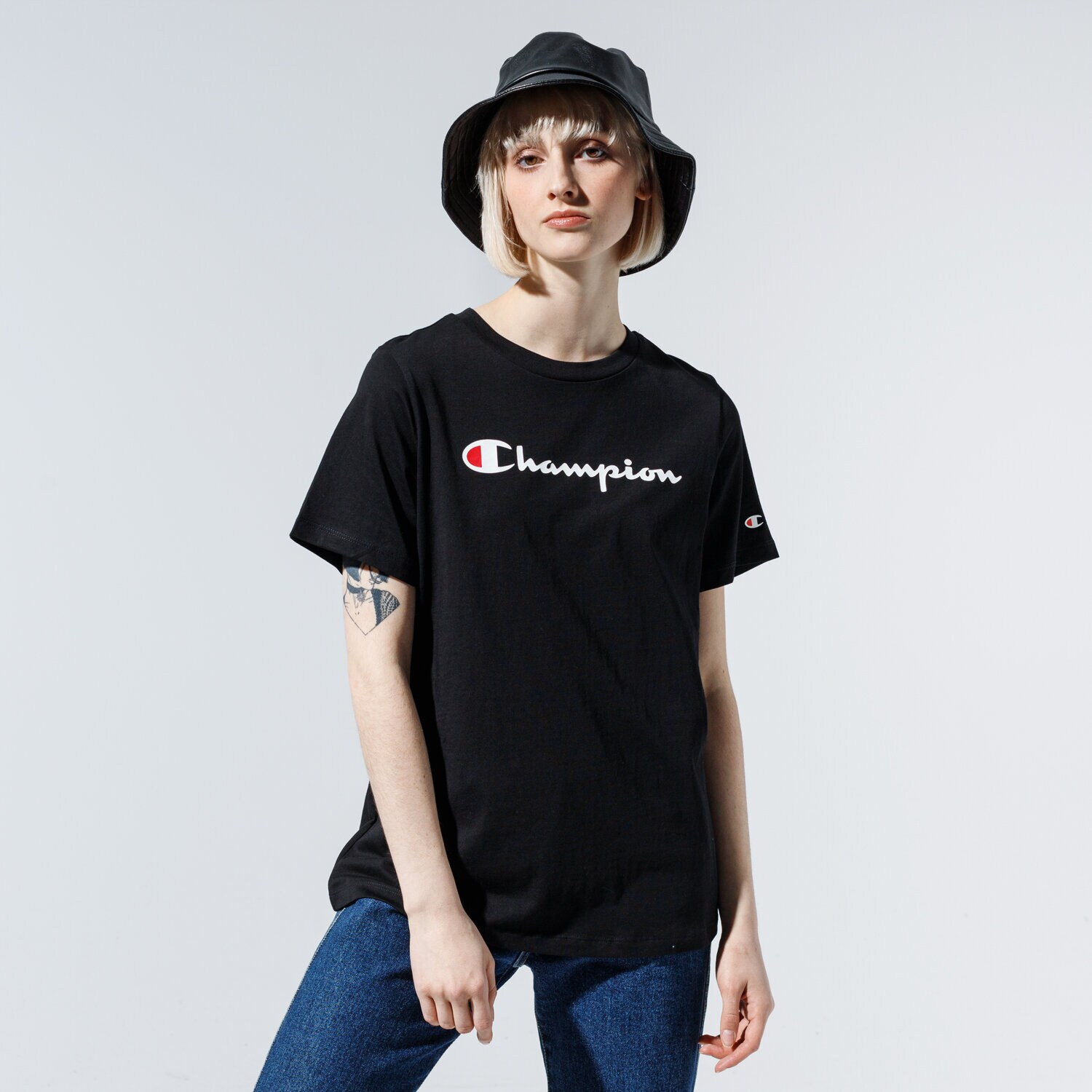 Femei tricou CHAMPION TRICOU LADY LOGO TEE 113864KK001 Negru