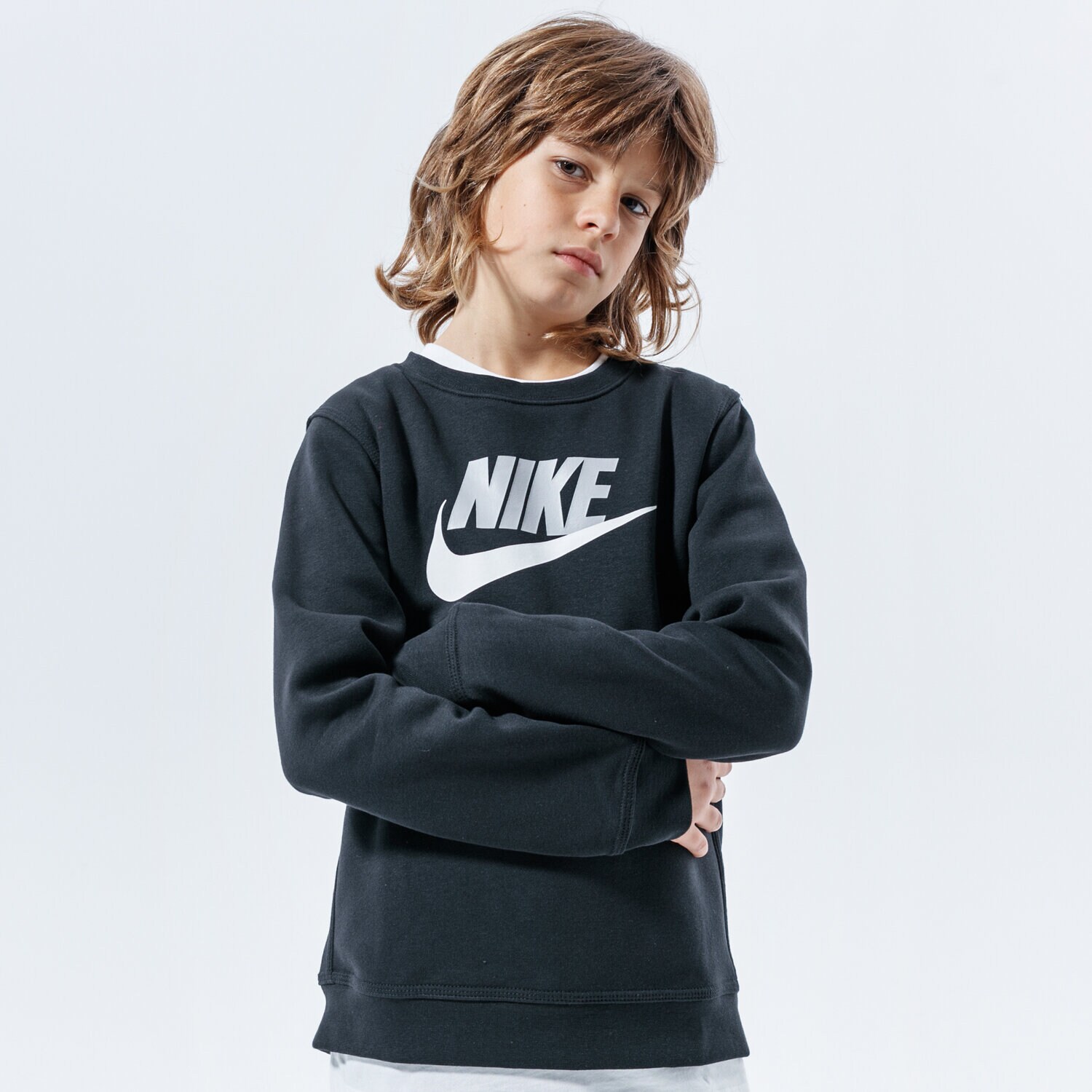 Copii bluză NIKE BLUZĂ SPORTSWEAR CLUB FLEECE BOY CV9297-011 Negru
