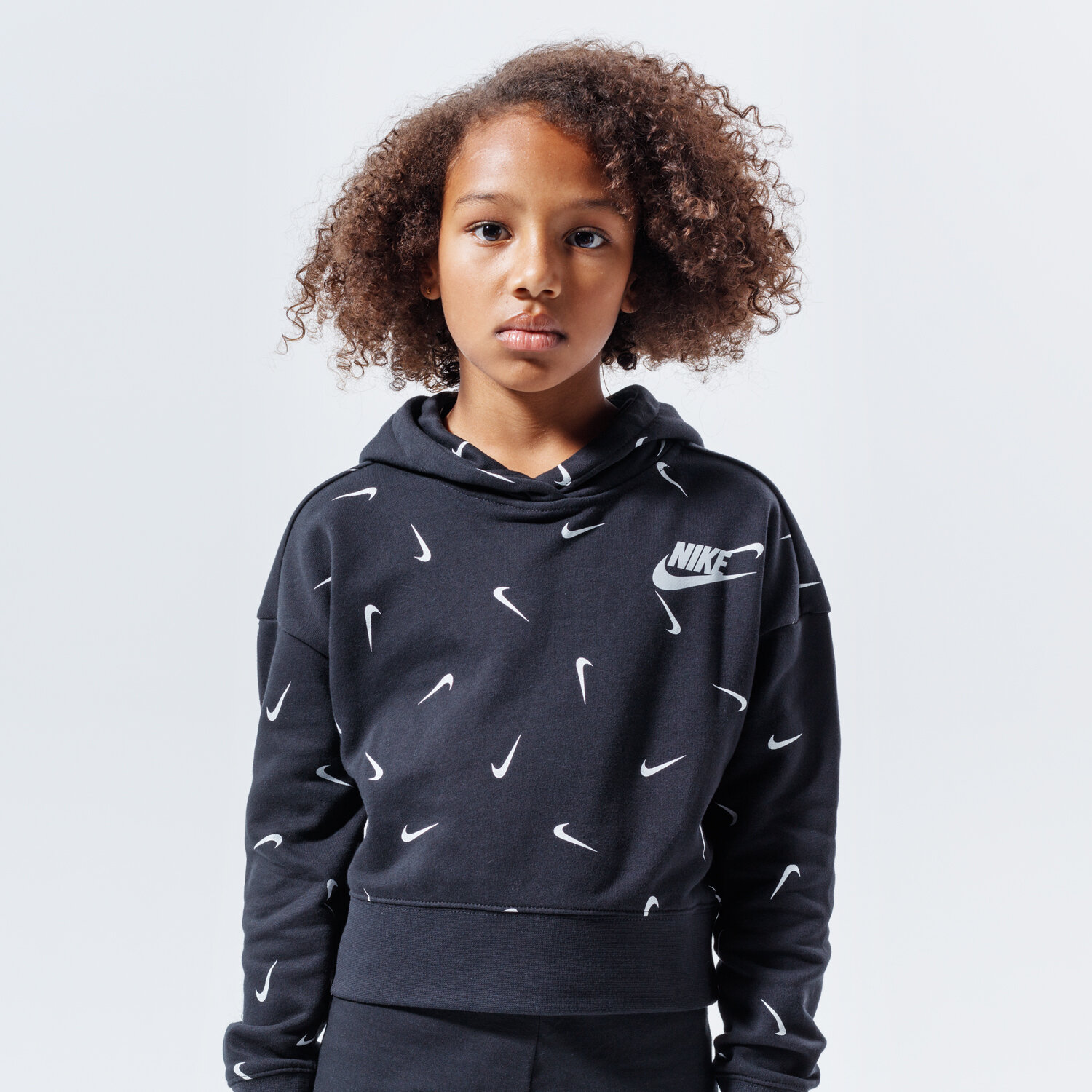 Copii bluză NIKE BLUZĂ CU GLUGĂ SPORTSWEAR CZ2566-010 Negru