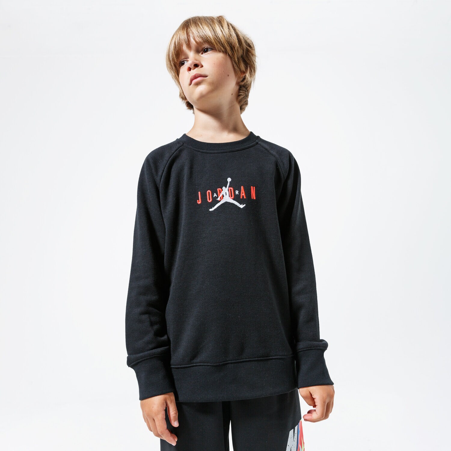 Copii bluză JORDAN BLUZĂ JDB JORDAN AIR CREW 956872-023-EH Negru