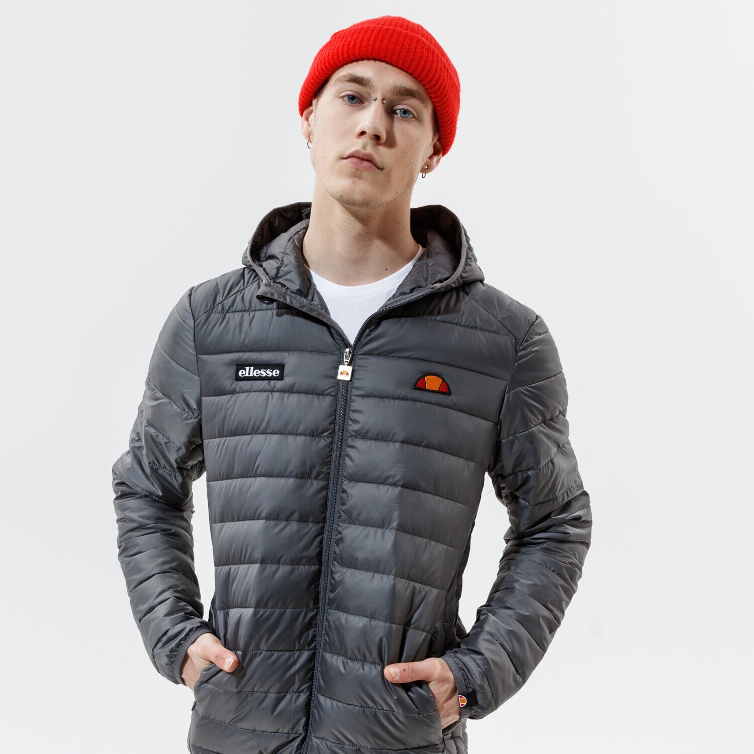 Bărbați eacă de iarnă ELLESSE JACHETĂ CU PUF LOMBARDY PADDED JACKET SHG01115DARKGREY Gri