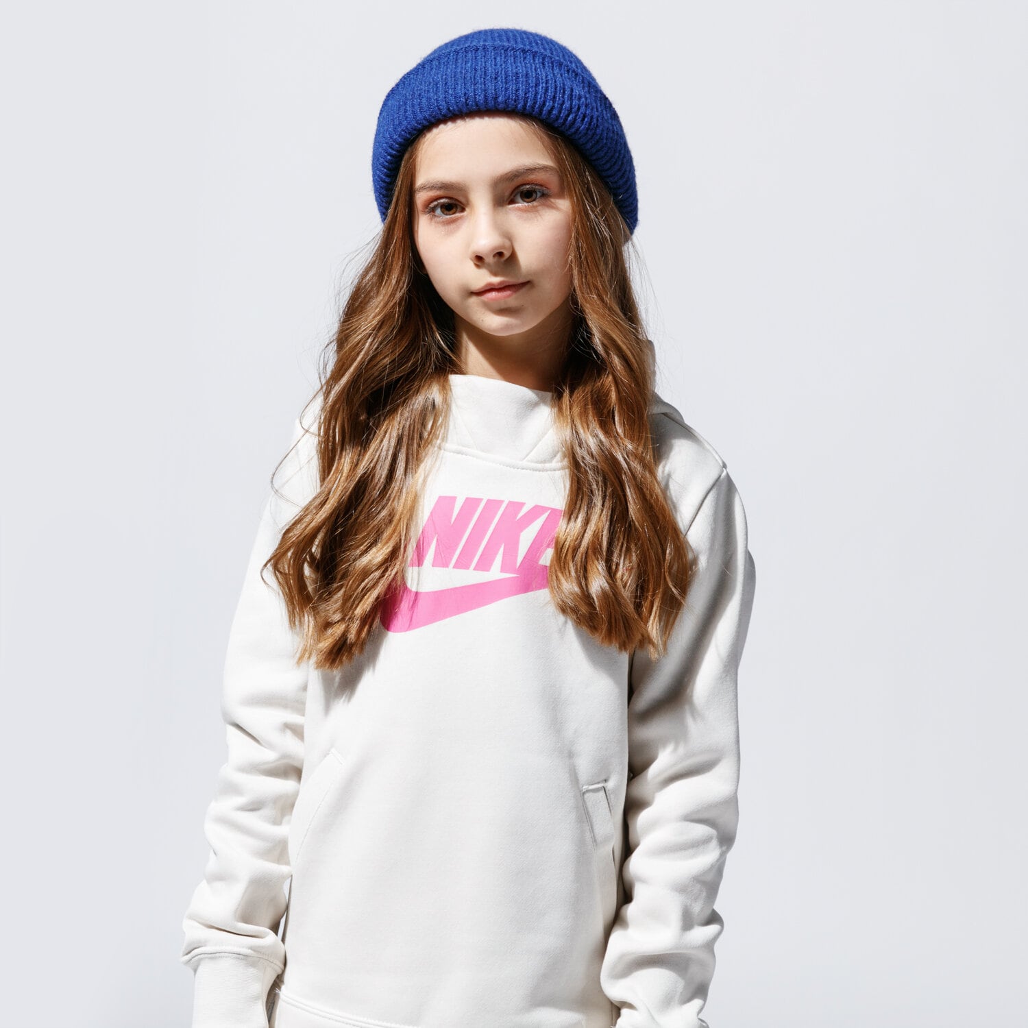 Copii bluză NIKE BLUZĂ CU GLUGĂ SPORTSWEAR BV2717-104 Bej