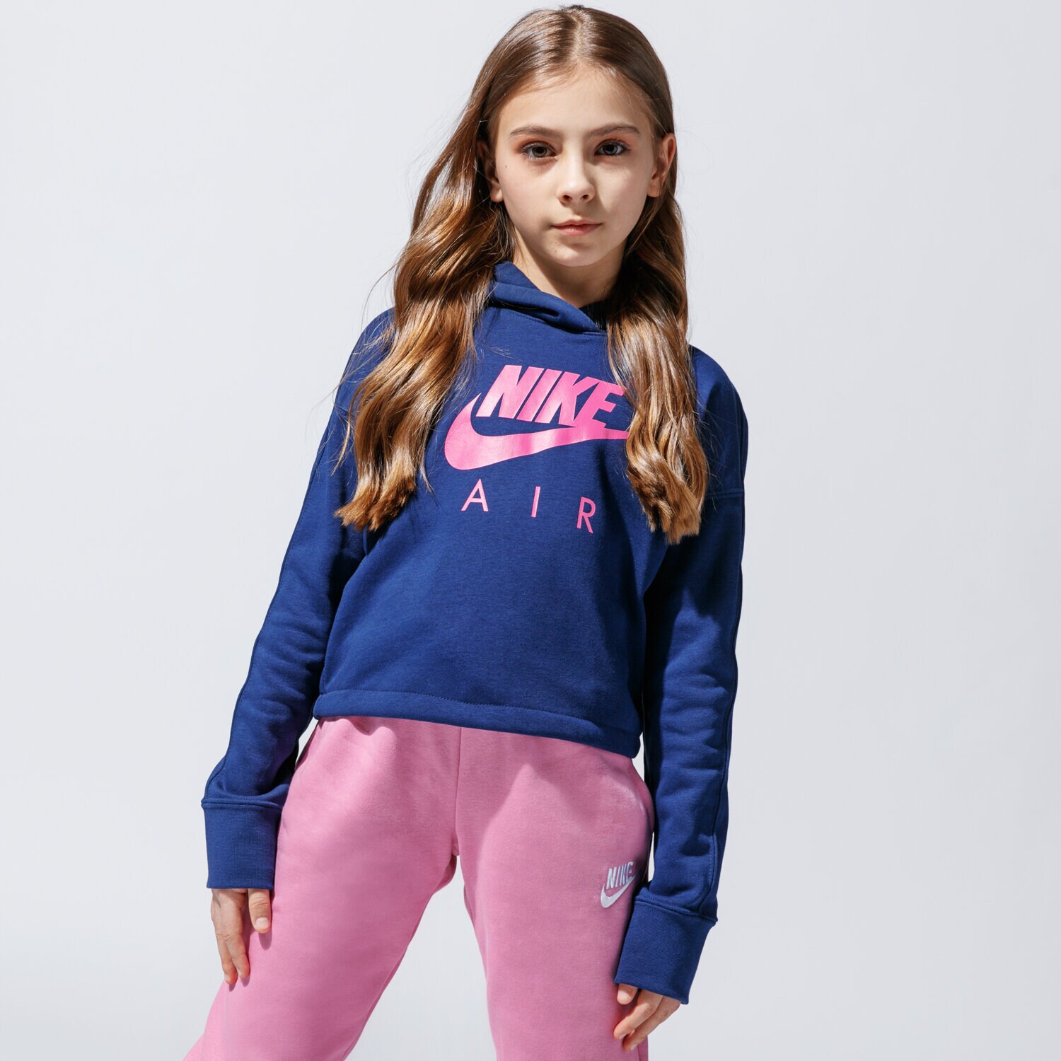 Copii bluză NIKE BLUZĂ CU GLUGĂ AIR CJ7413-492 Bleumarin