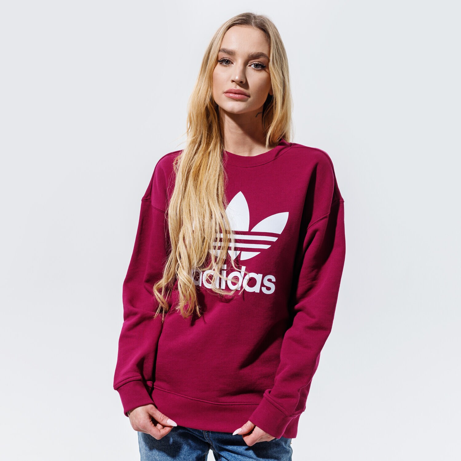 Femei bluză ADIDAS BLUZĂ TRF CREW SWEAT GD2437 Bordo