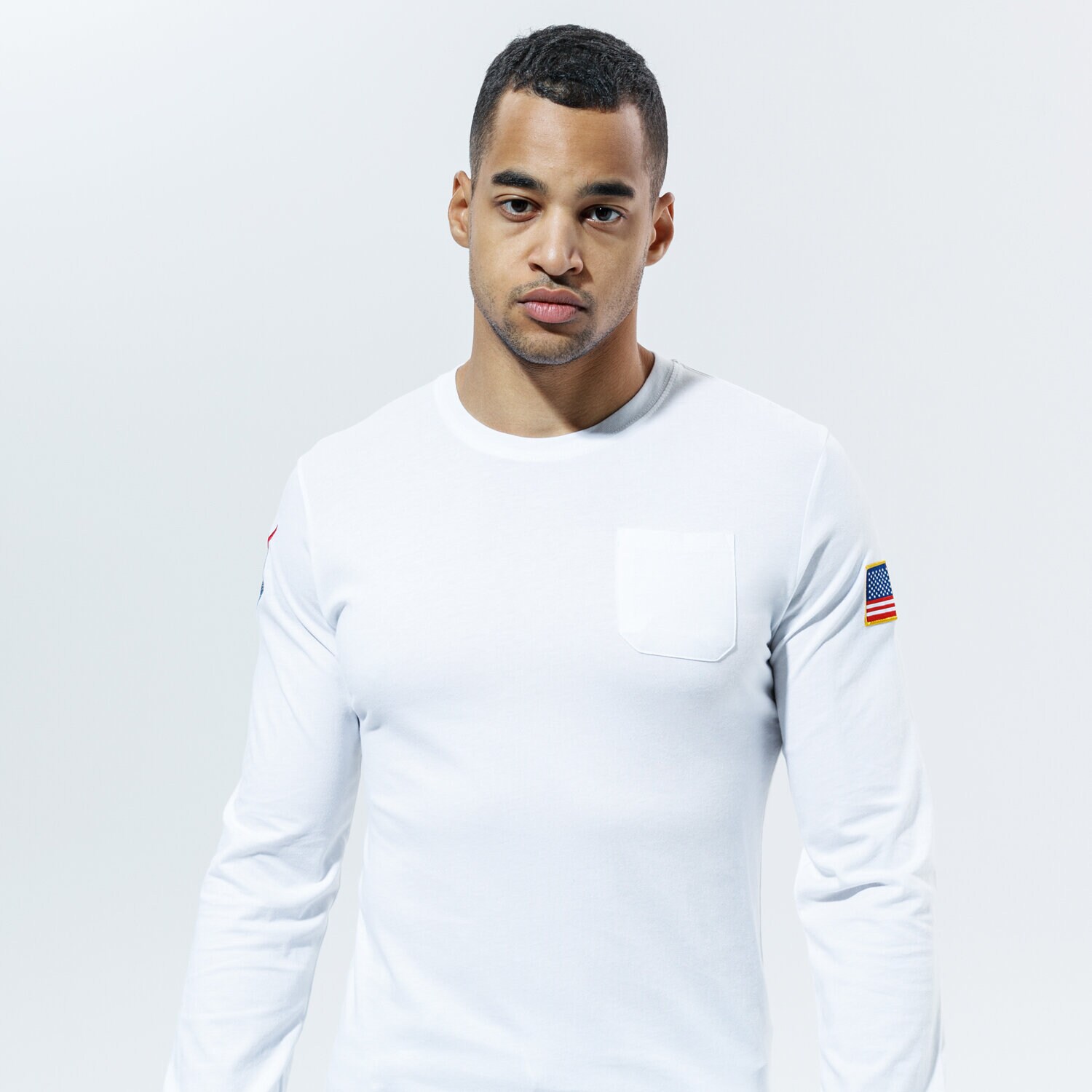 Bărbați tricou ALPHA INDUSTRIES TRICOU NASA LS 17653209 Alb