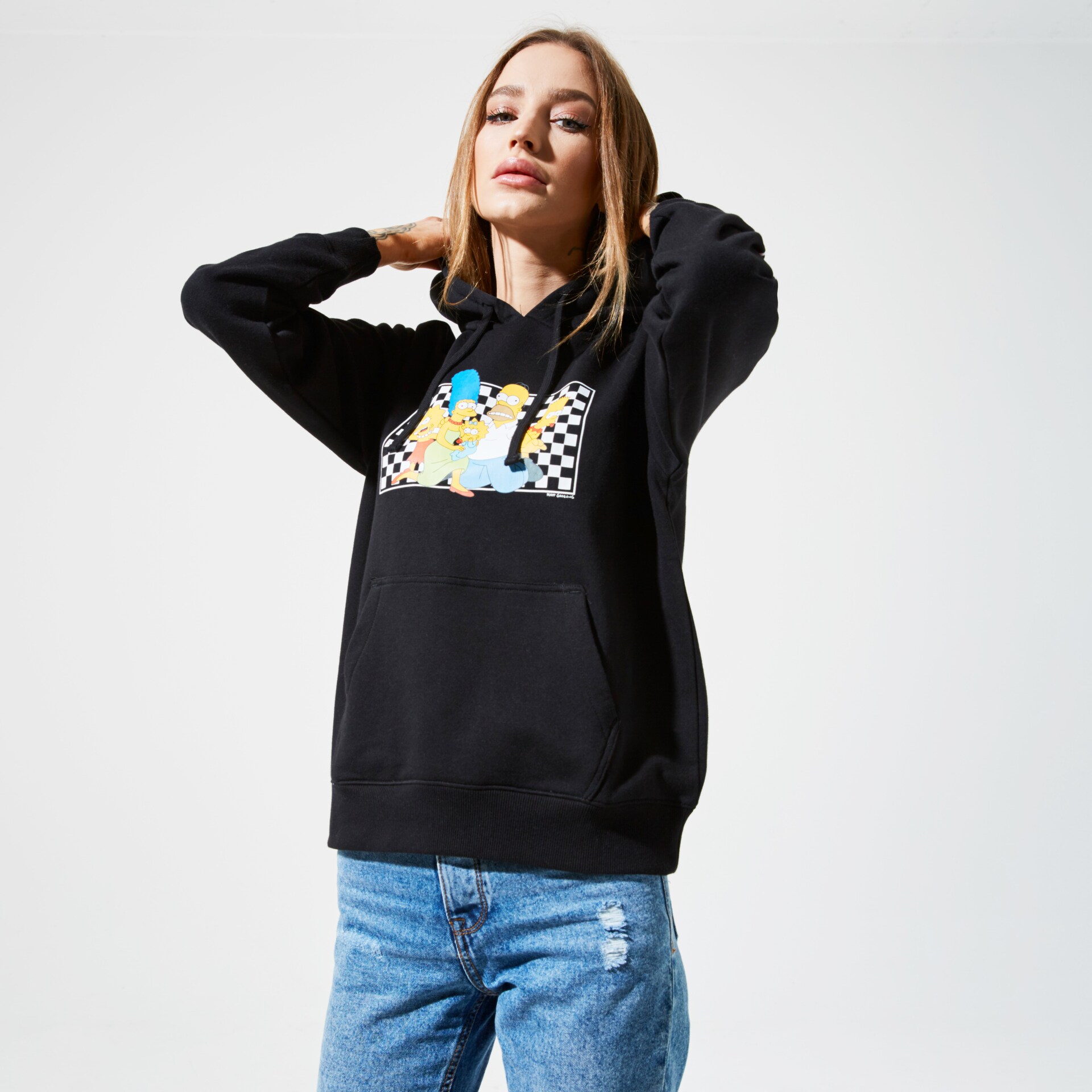 Femei bluză VANS BLUZĂ CU GLUGĂ VANS X THE SIMPSONS FAMILY FLEECE VN0A4V48ZZZ Negru