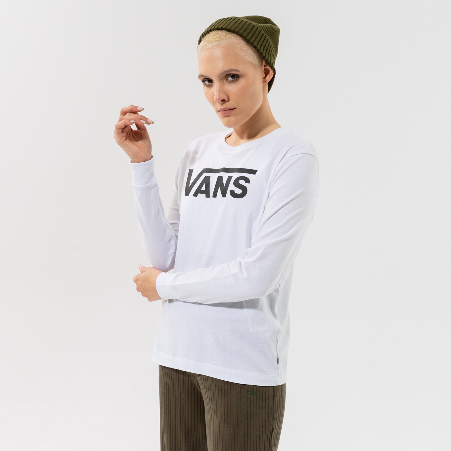 Femei tricou VANS TRICOU FLYING V CLASSIC LS BF VN0A47WNWHT1 Alb