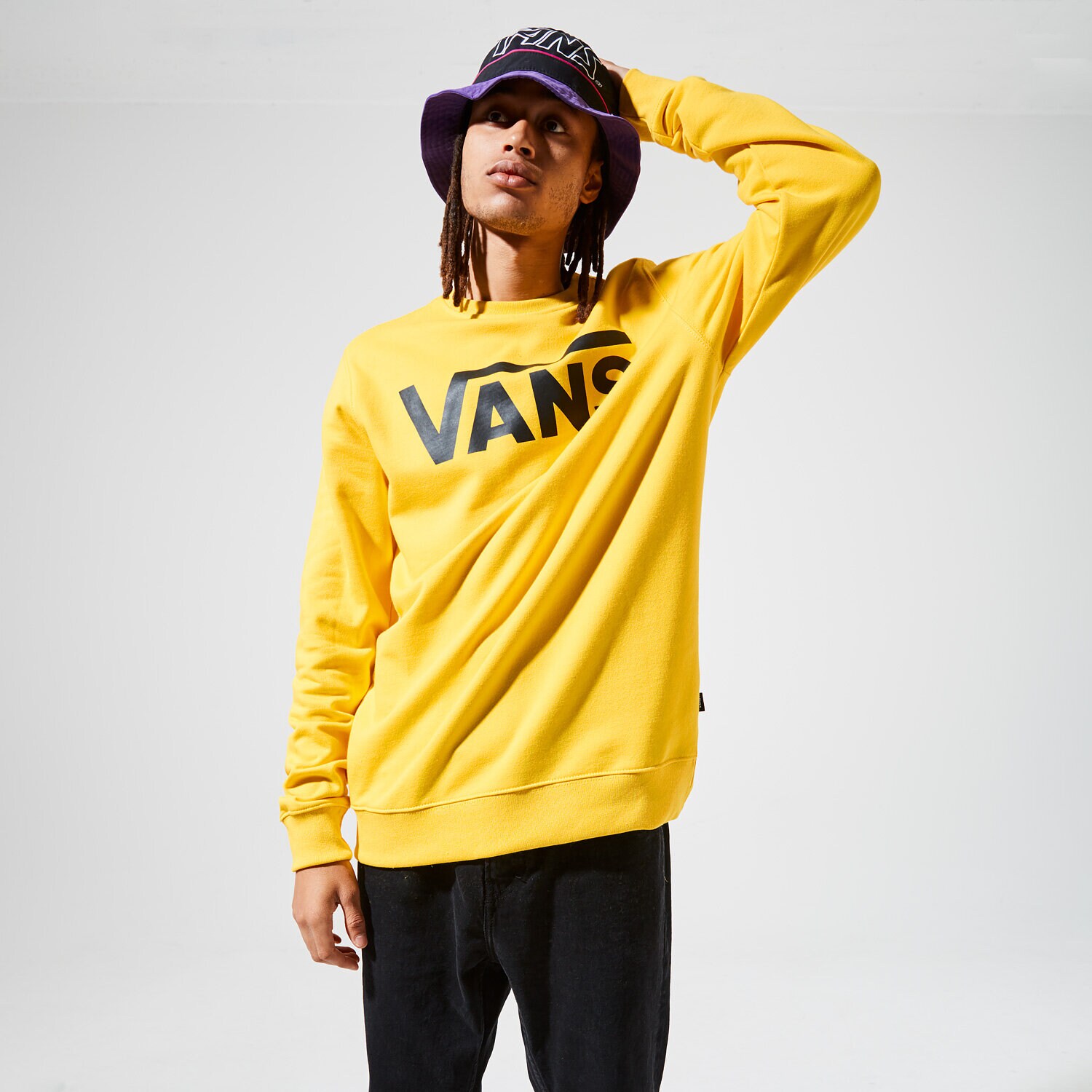 Bărbați bluză VANS BLUZĂ VANS CLASSIC CREW II VN0A456A85W1 Galben