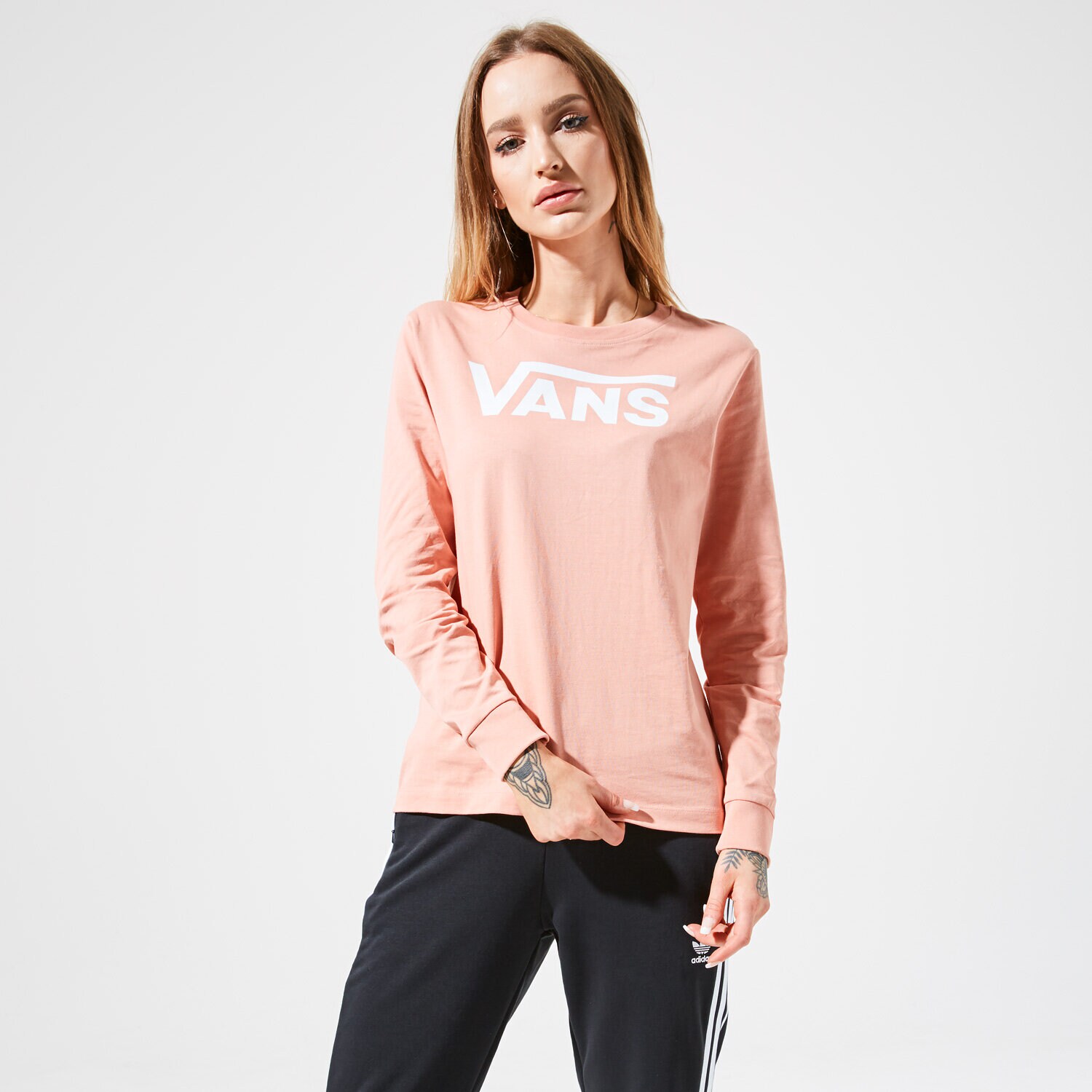 Femei tricou VANS TRICOU FLYING V CLASSIC LS BF VN0A47WNZLS1 Roz