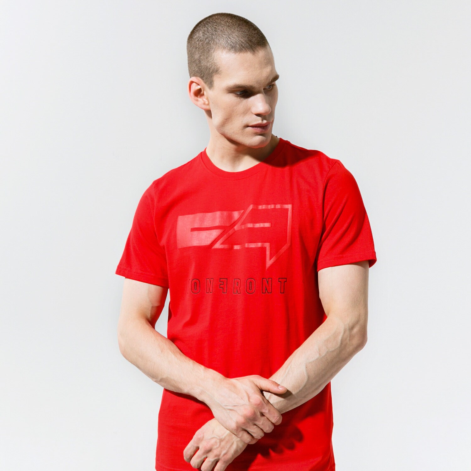 Bărbați tricou CONFRONT TRICOU BIG LOGO CF320TSM68002 Roșu