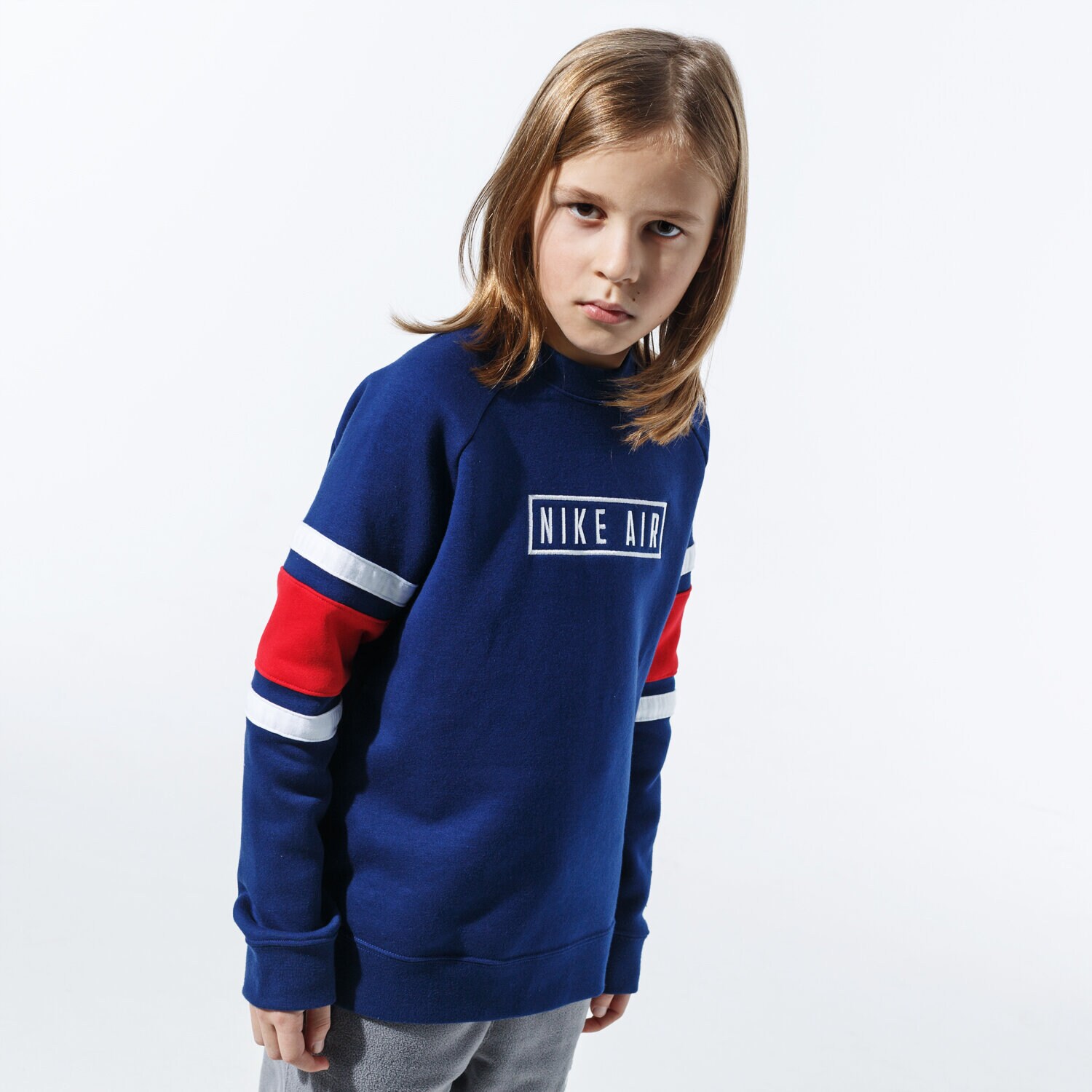 Copii bluză NIKE BLUZĂ B NK AIR LS CREW BV3591-492 Bleumarin