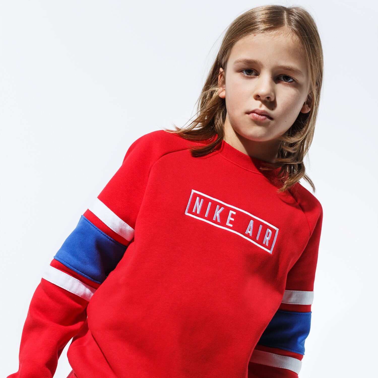 Copii bluză NIKE BLUZĂ B NK AIR LS CREW BV3591-657 Roșu