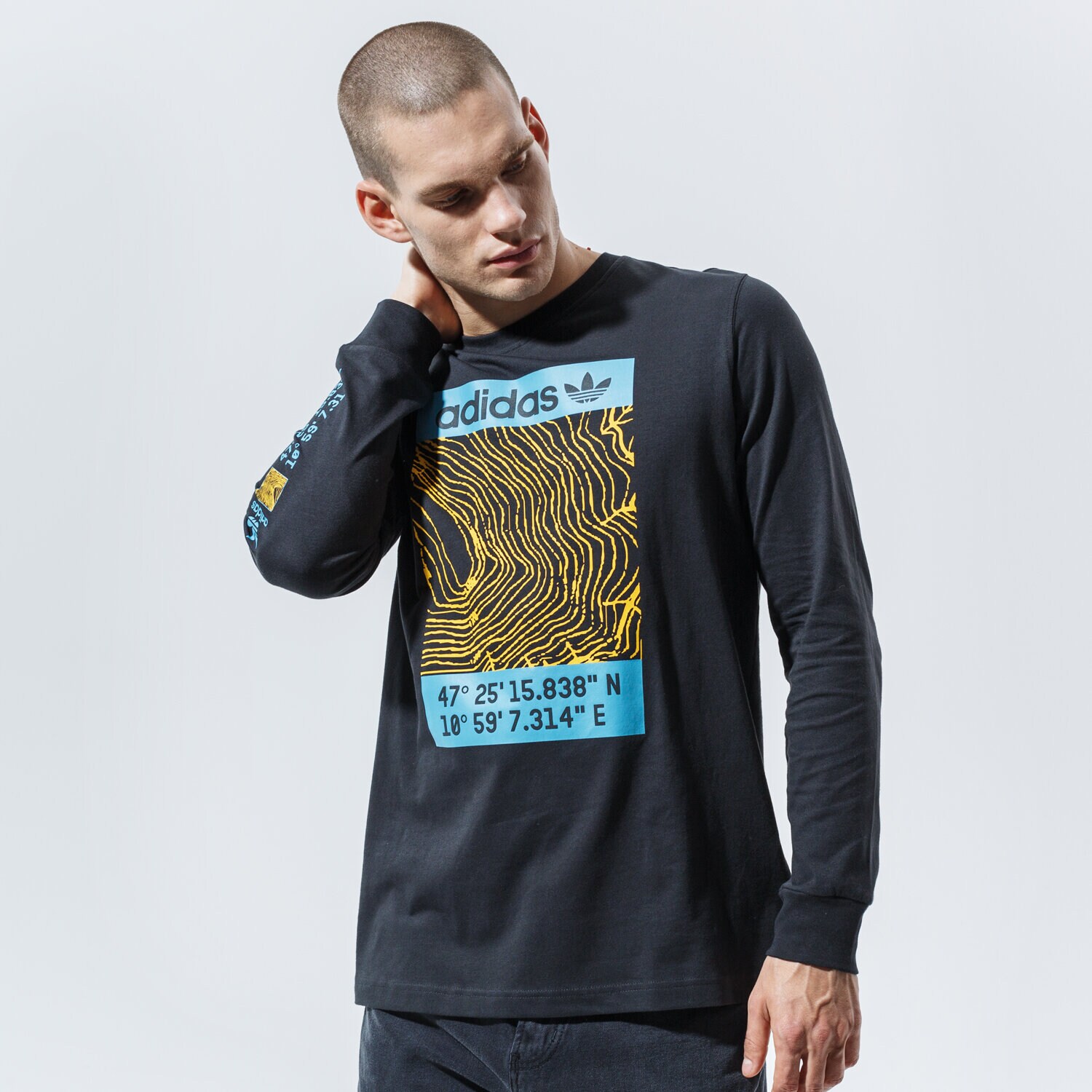 Bărbați tricou ADIDAS TRICOU ADV LS TEE GE0879 Negru