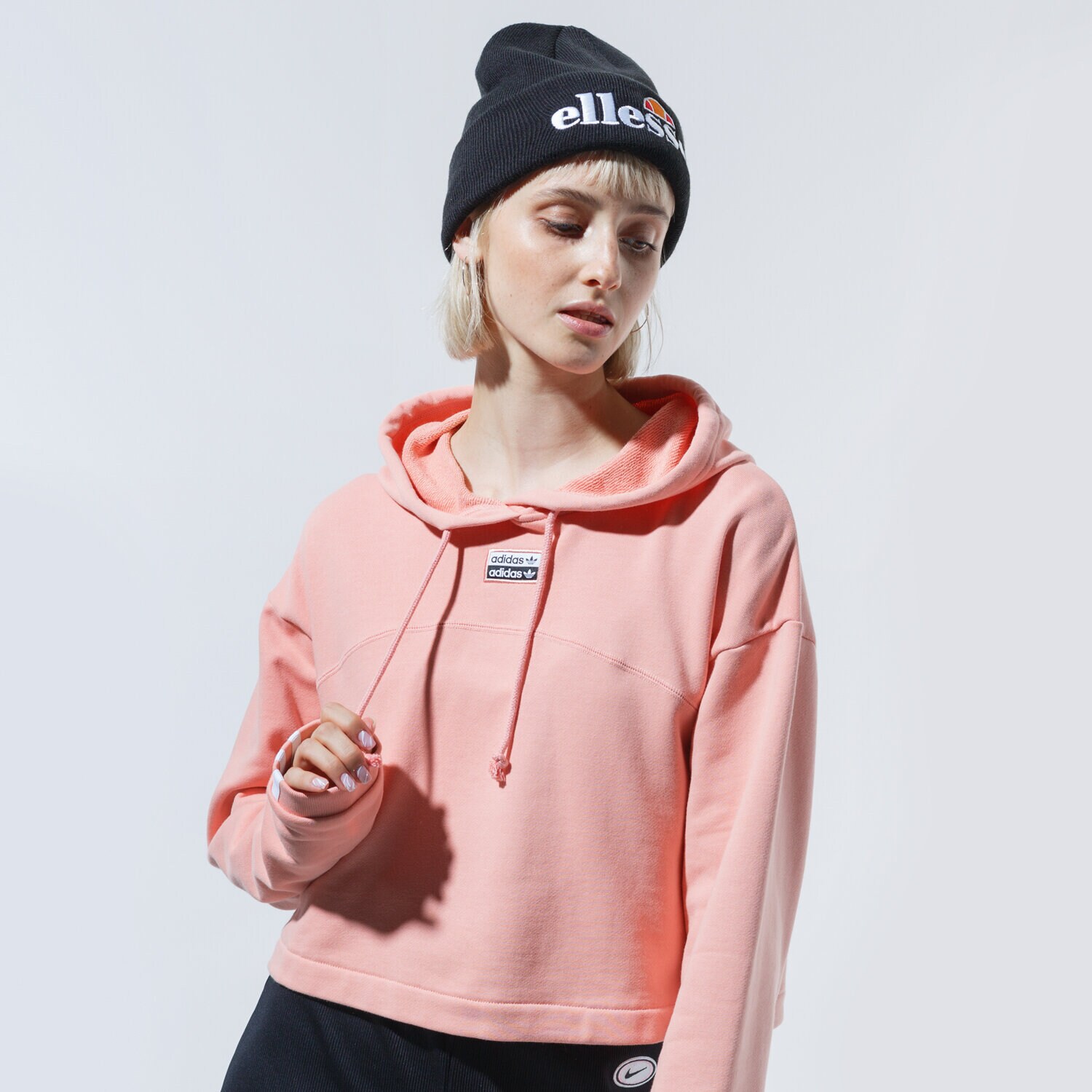 Femei bluză ADIDAS BLUZĂ CU GLUGĂ R.Y.V. CROPPED HOODIE GD3088 Roz